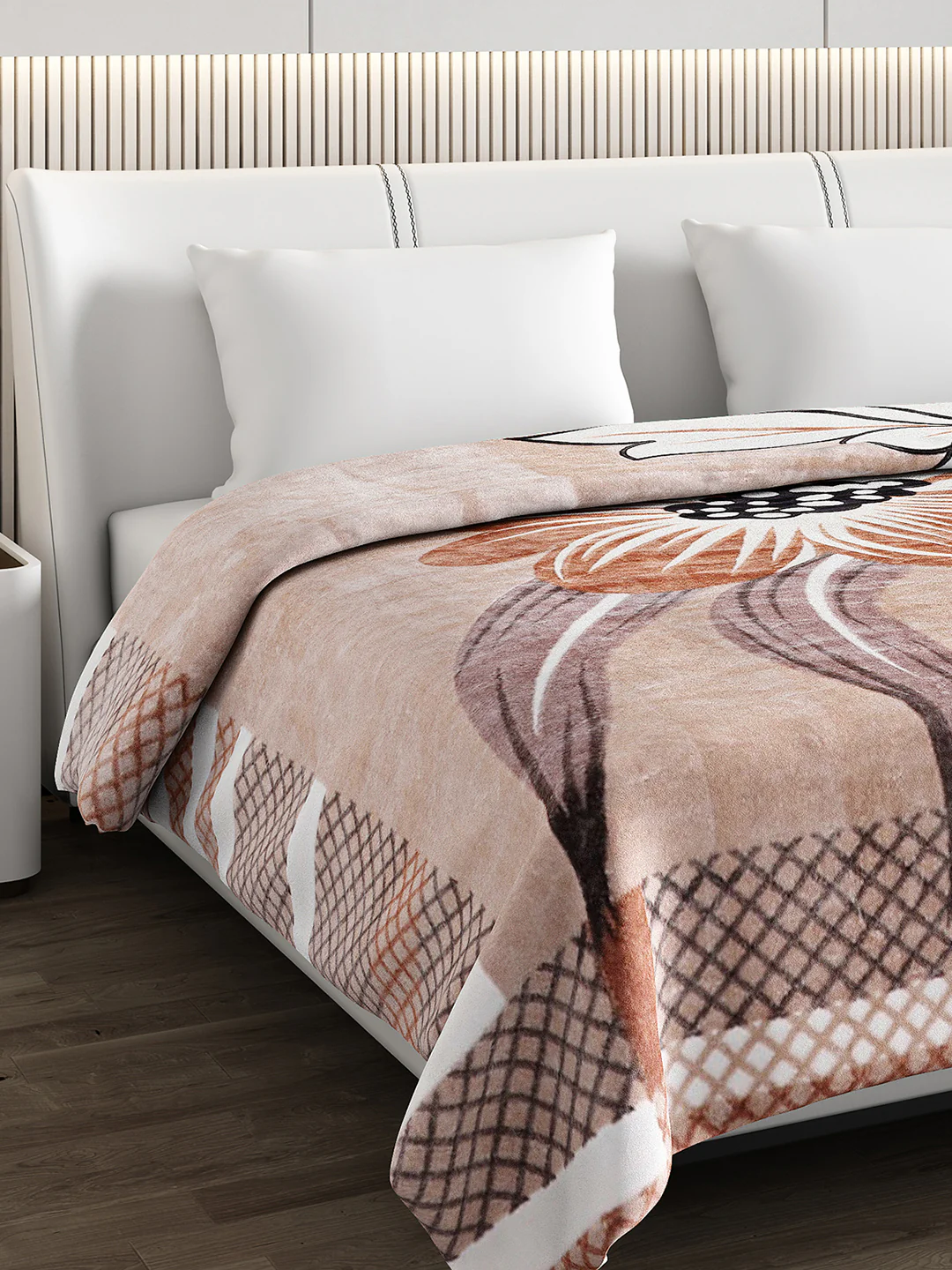 Printed Double Bed Blanket for Mild Winter -1 Ply - Image 4