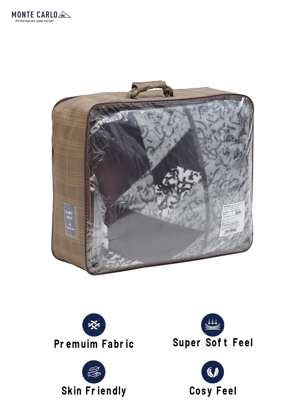 Printed Double Bed Blanket for Mild Winter -2 Ply - Image 8