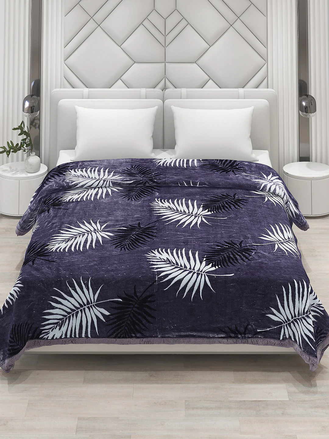 Printed Double Bed Blanket for Mild Winter -2 Ply - Image 2