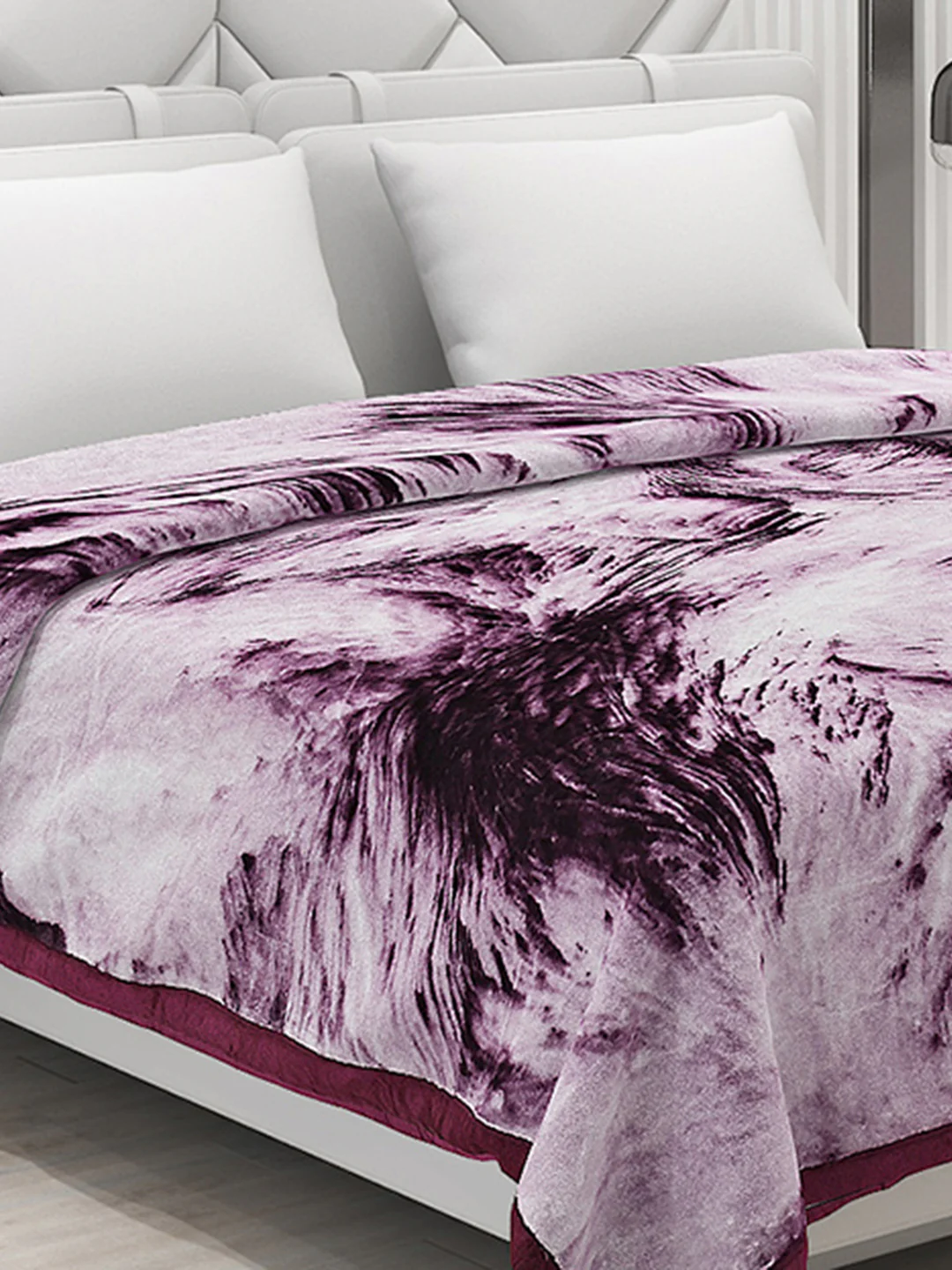 Printed Double Bed Blanket for Mild Winter -2 Ply - Image 4