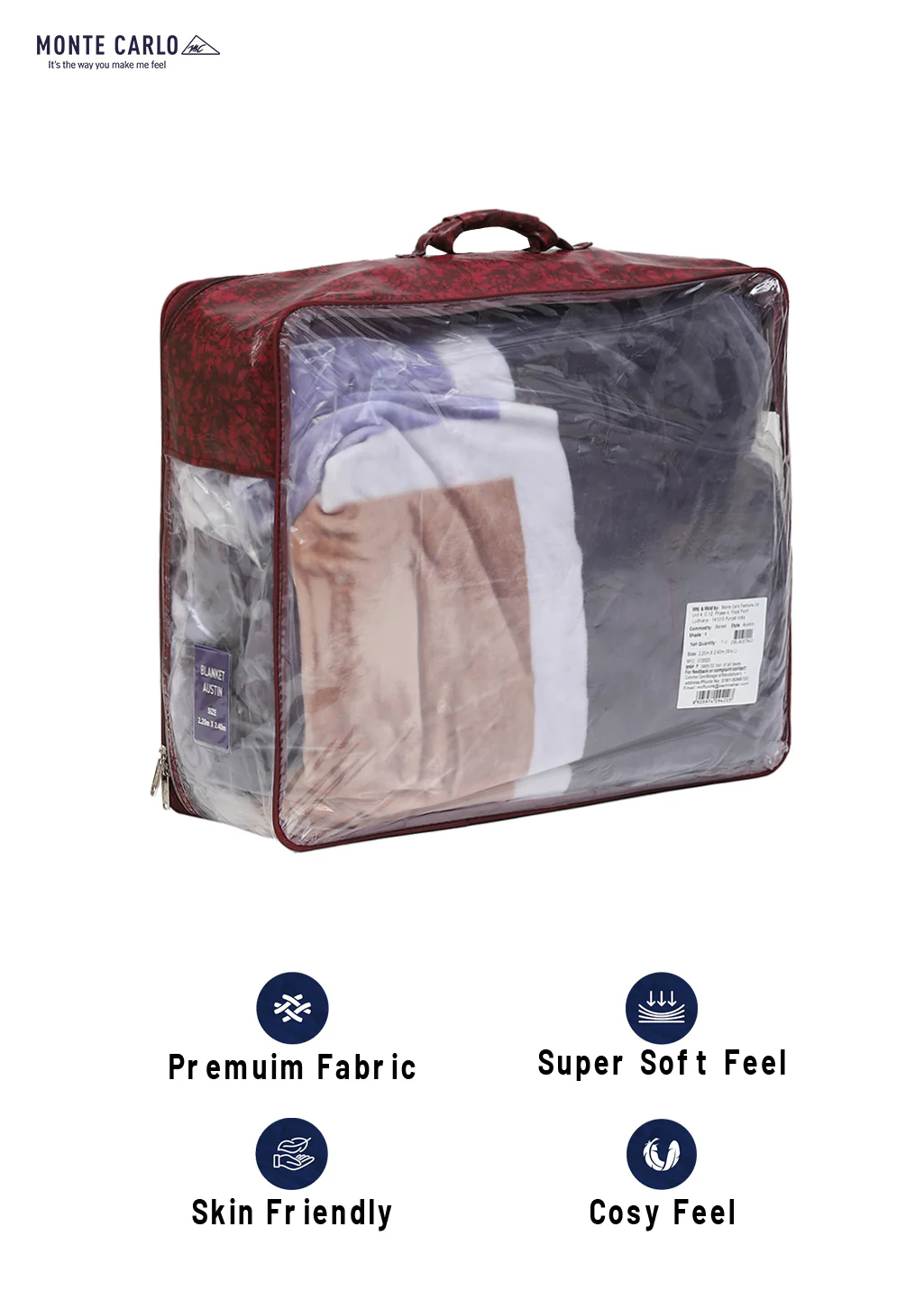 Printed Double Bed Blanket for Mild Winter -2 Ply - Image 8