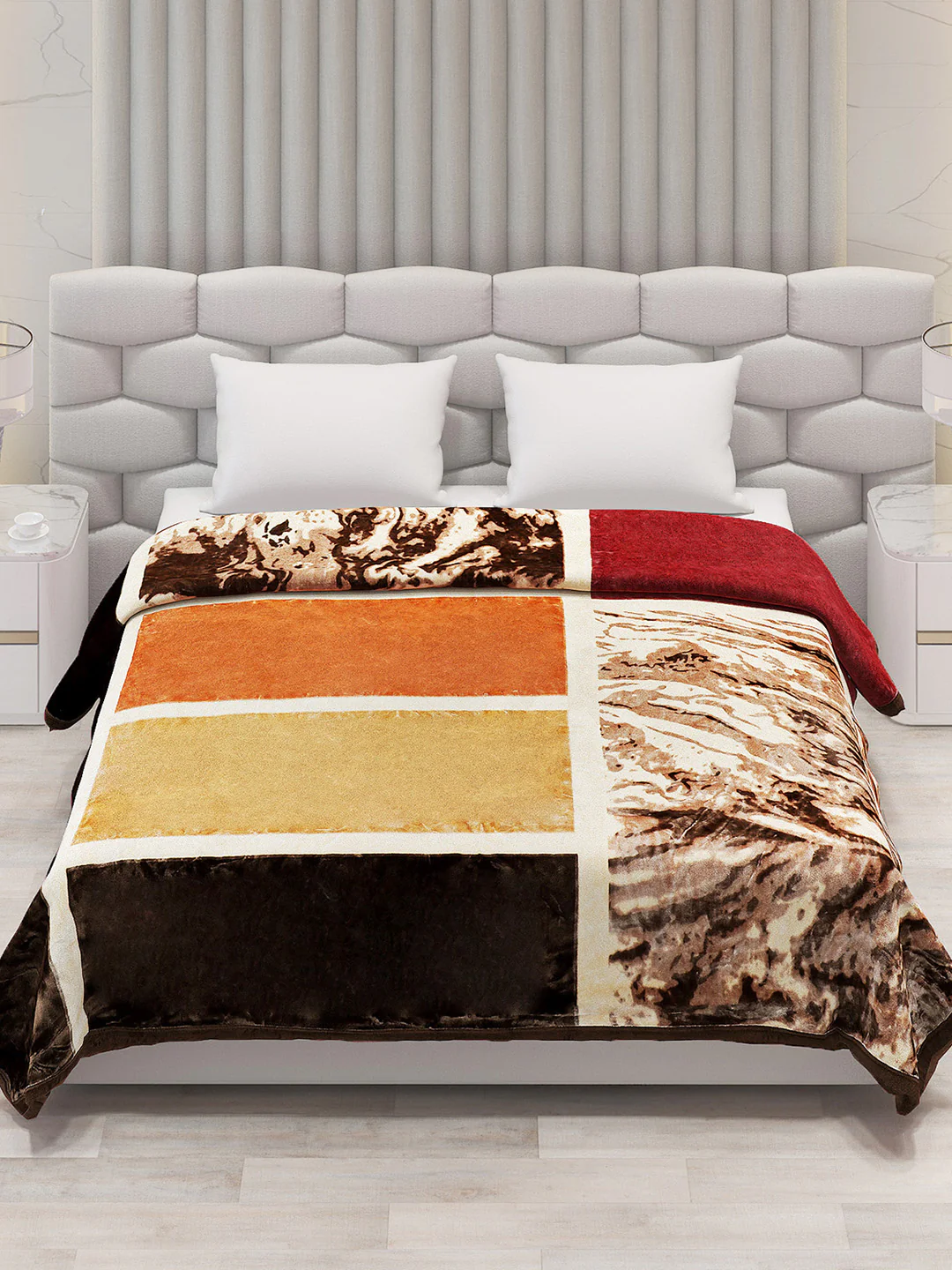 Printed Double Bed Blanket for Mild Winter -2 Ply - Image 2