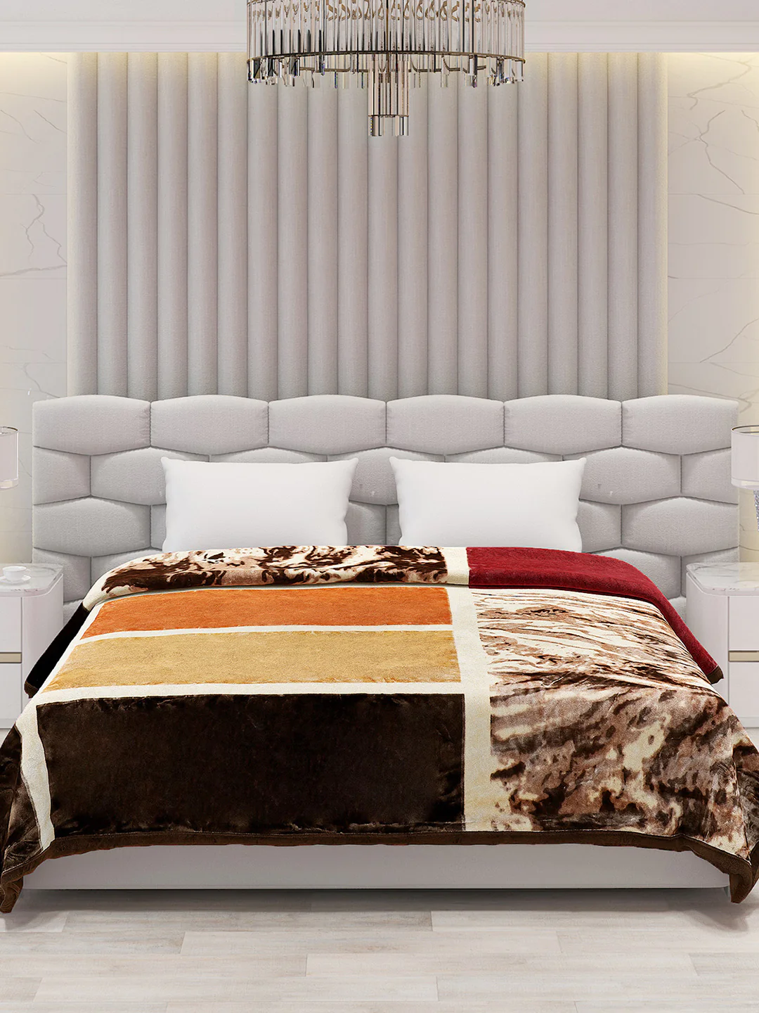 Printed Double Bed Blanket for Mild Winter -2 Ply - Image 3