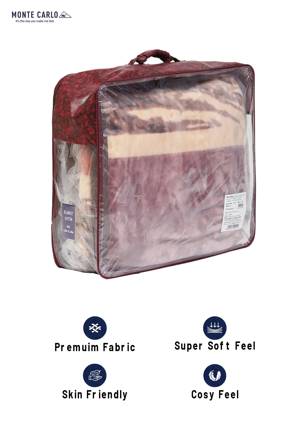Printed Double Bed Blanket for Mild Winter -2 Ply - Image 8