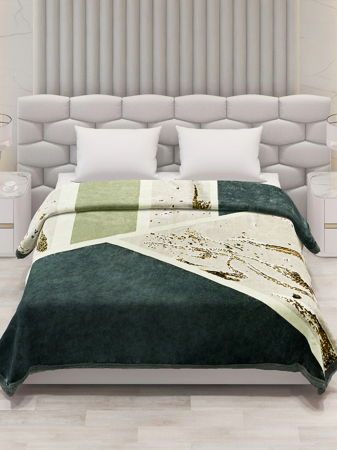 Printed Double Bed Blanket for Mild Winter -2 Ply - Image 2
