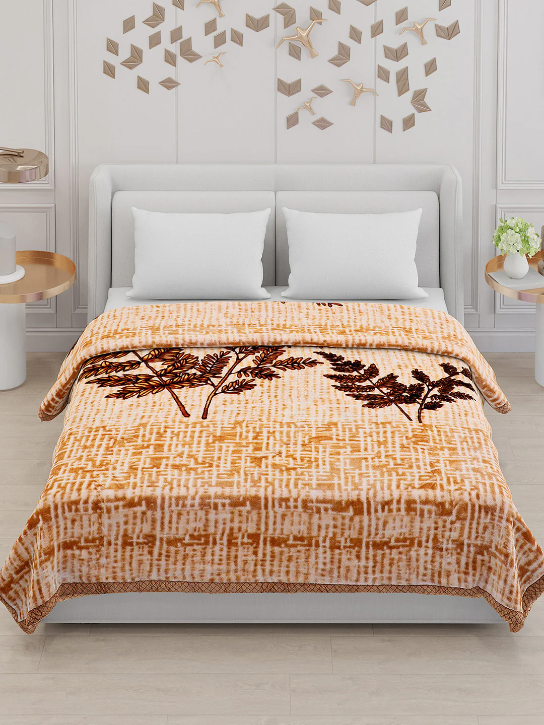 Printed Double Bed Blanket for Mild Winter -2 Ply - Image 2