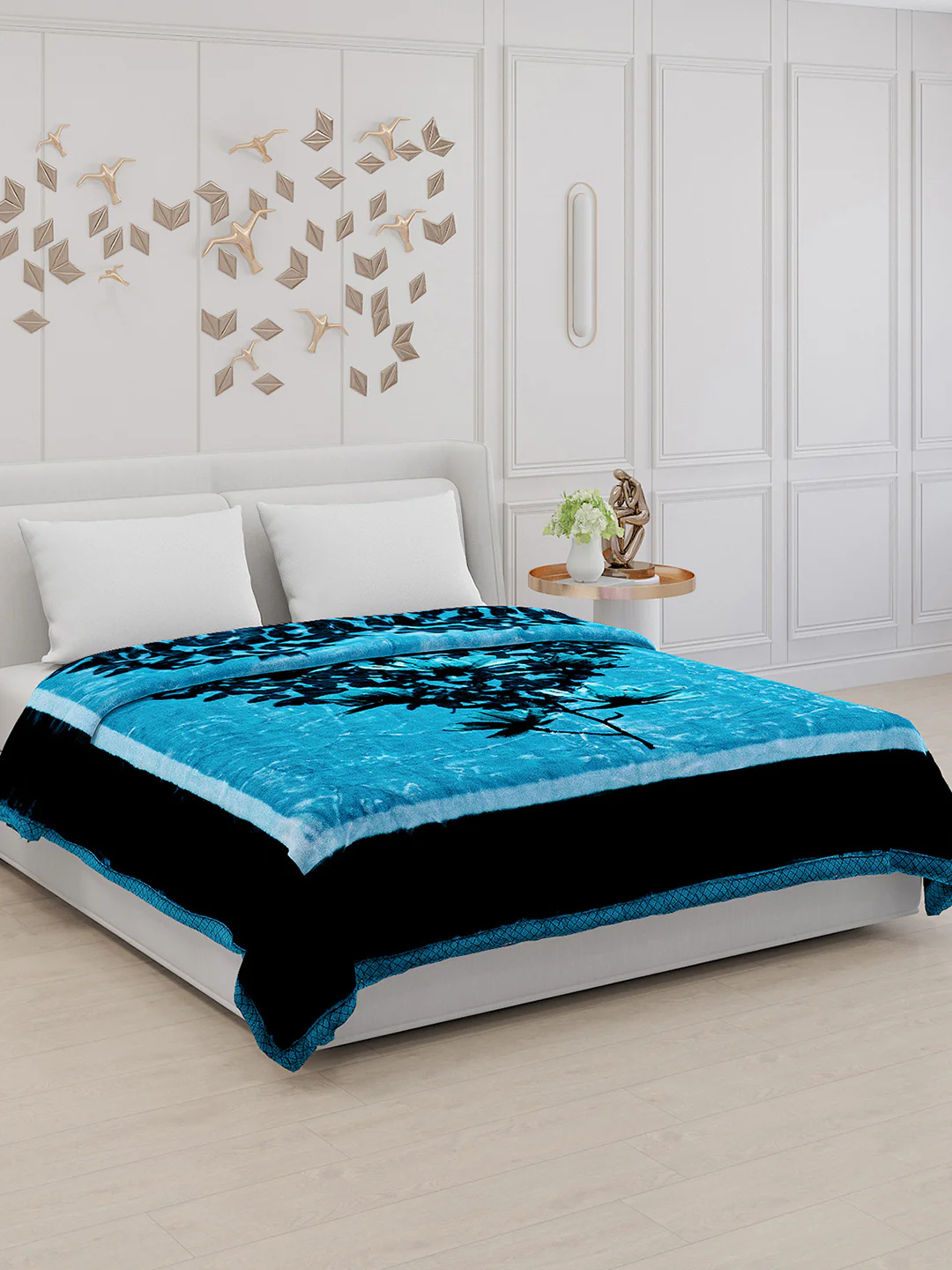 Printed Double Bed Blanket for Mild Winter -2 Ply