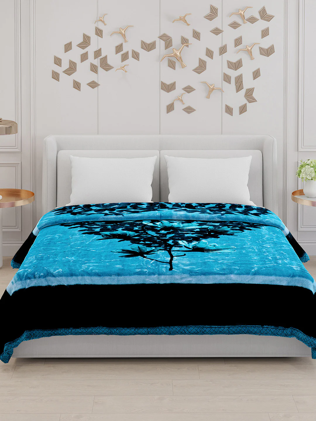 Printed Double Bed Blanket for Mild Winter -2 Ply - Image 3