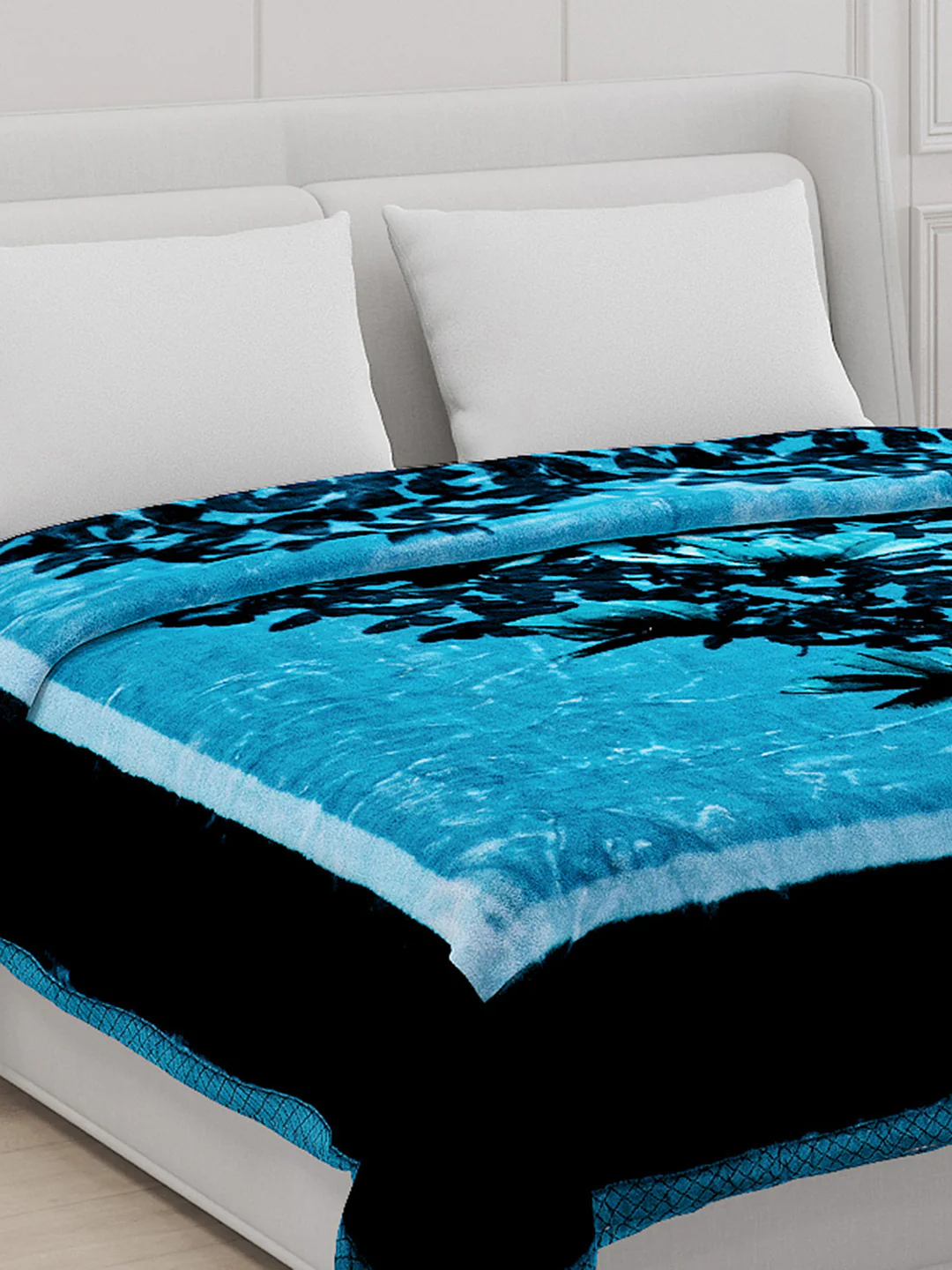Printed Double Bed Blanket for Mild Winter -2 Ply - Image 4