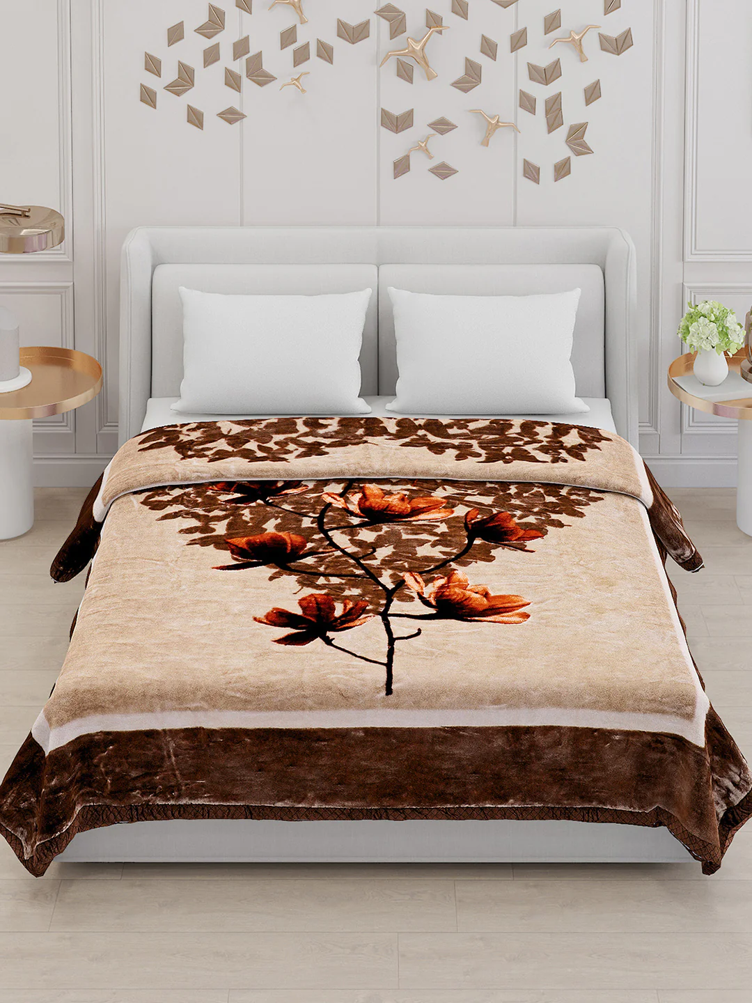 Printed Double Bed Blanket for Mild Winter -2 Ply - Image 2