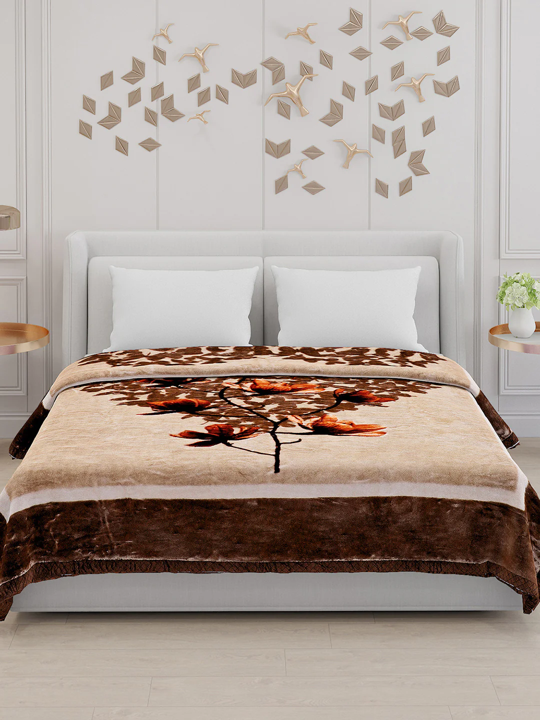 Printed Double Bed Blanket for Mild Winter -2 Ply - Image 3