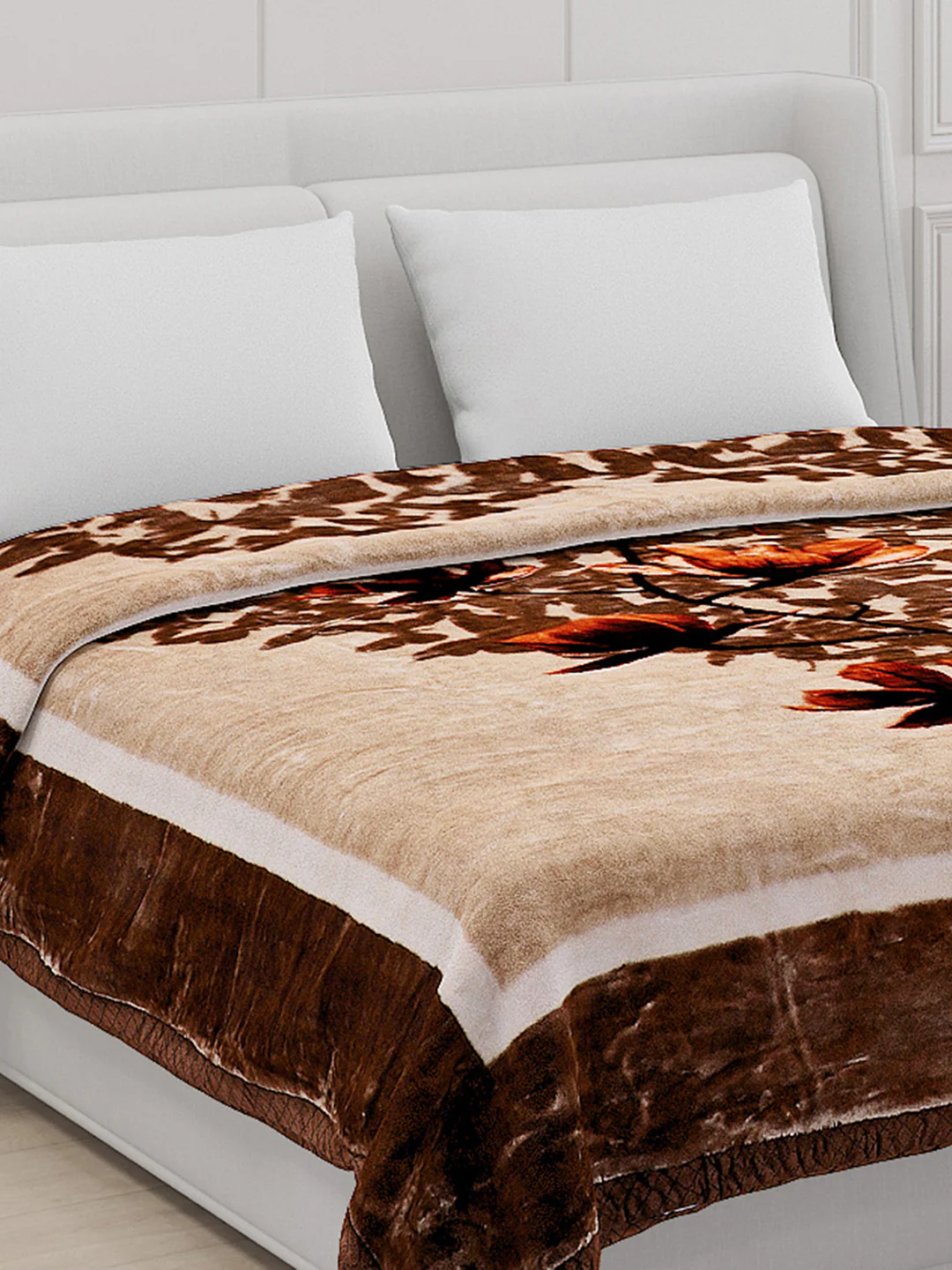 Printed Double Bed Blanket for Mild Winter -2 Ply - Image 4