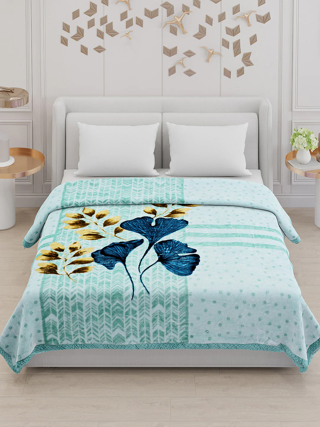 Printed Double Bed Blanket for Mild Winter -2 Ply - Image 2