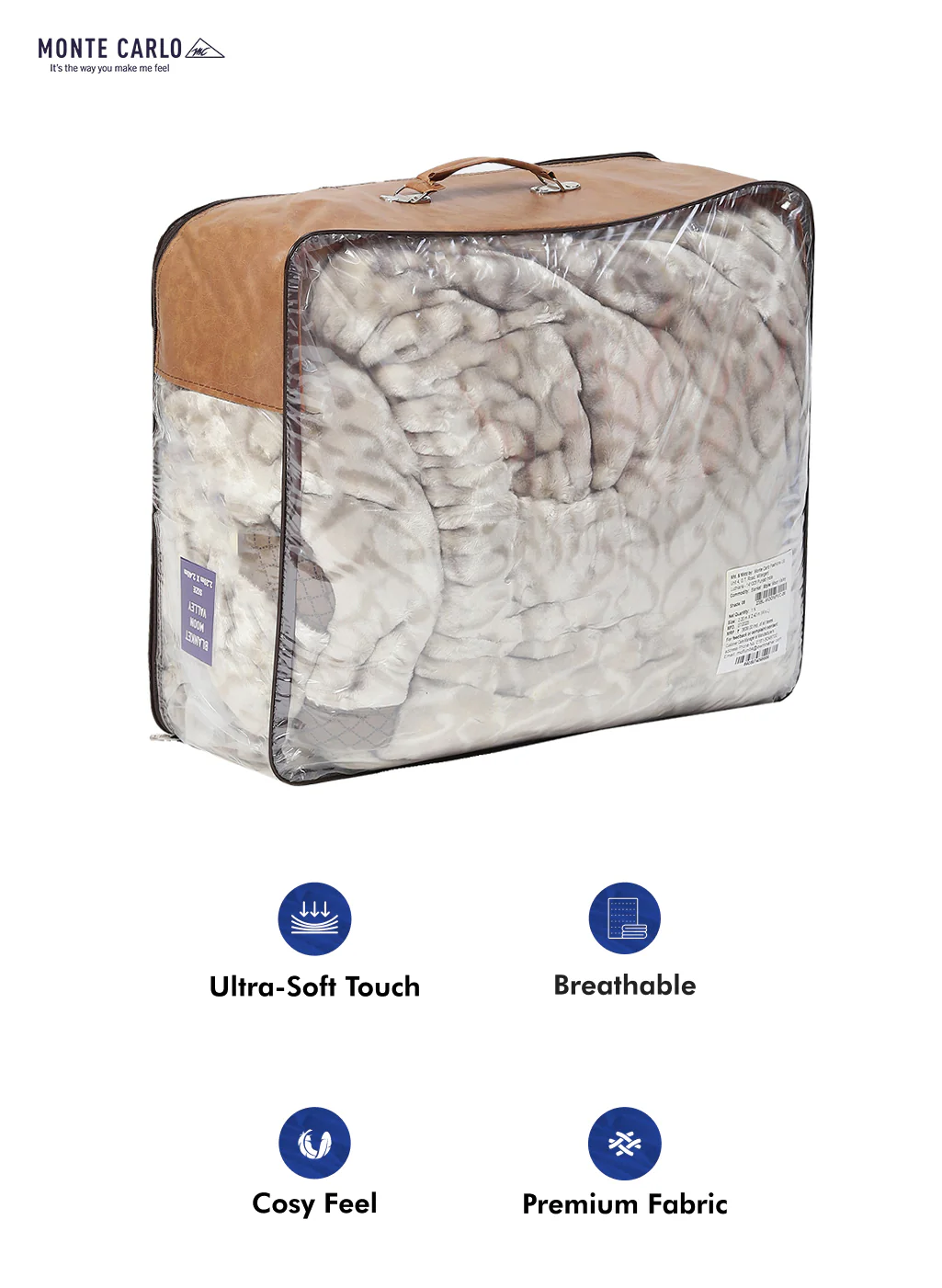 Printed Double Bed Blanket for Mild Winter -2 Ply - Image 8