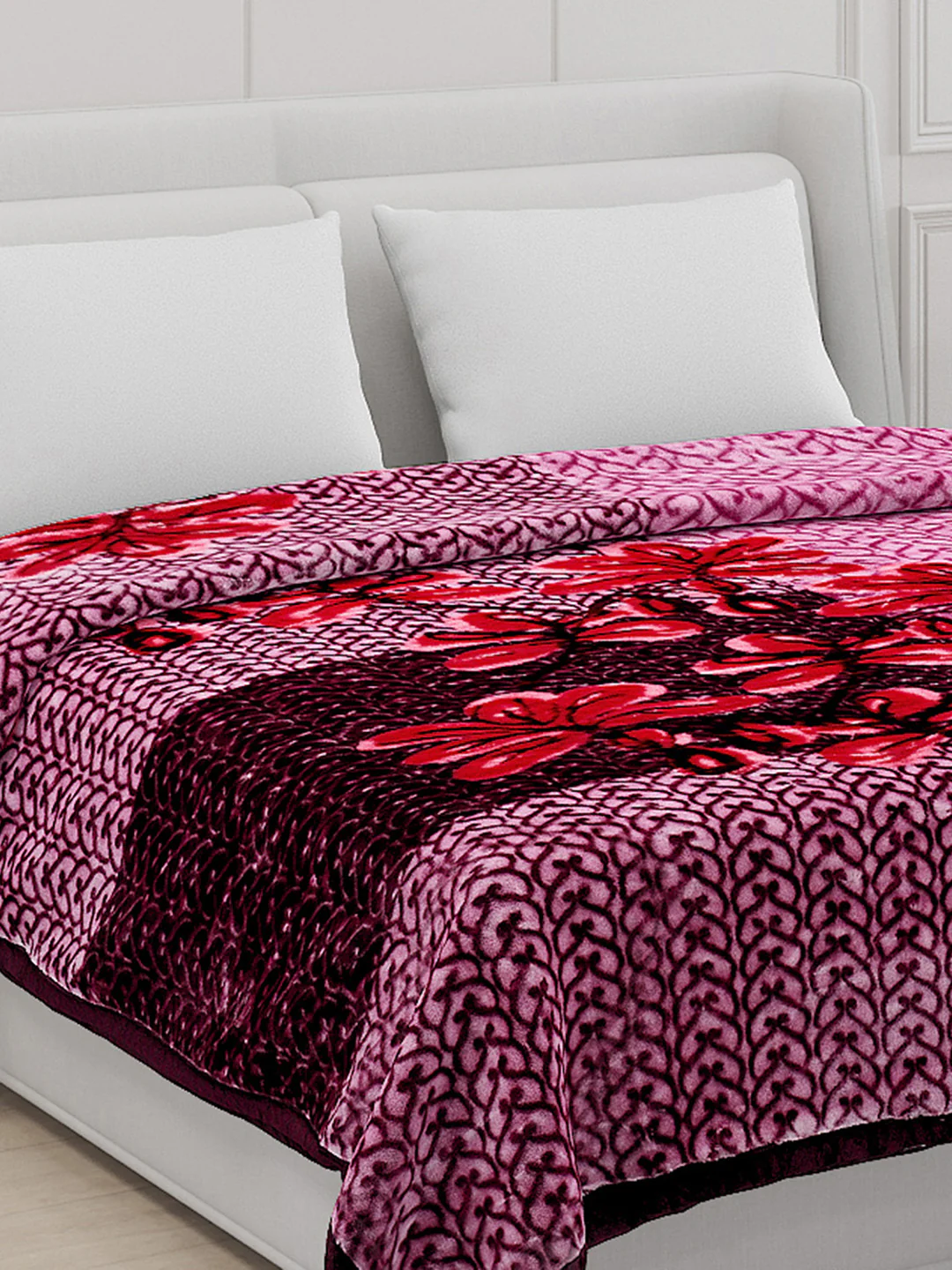 Printed Double Bed Blanket for Mild Winter -2 Ply - Image 4