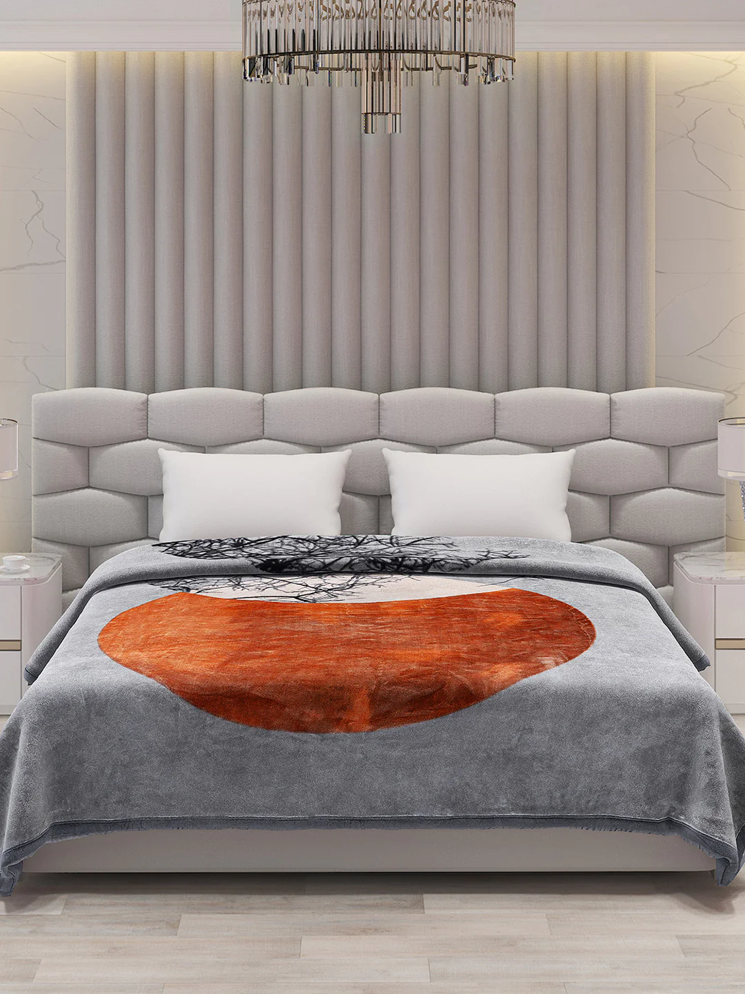 Printed Double Bed Blanket for Mild Winter -2 Ply - Image 3