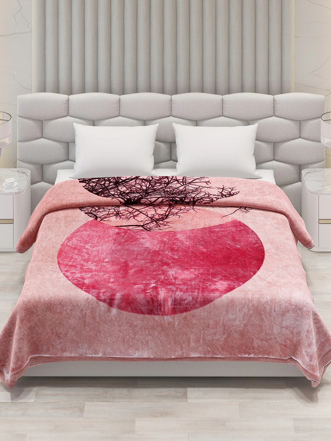 Printed Double Bed Blanket for Mild Winter -2 Ply - Image 2