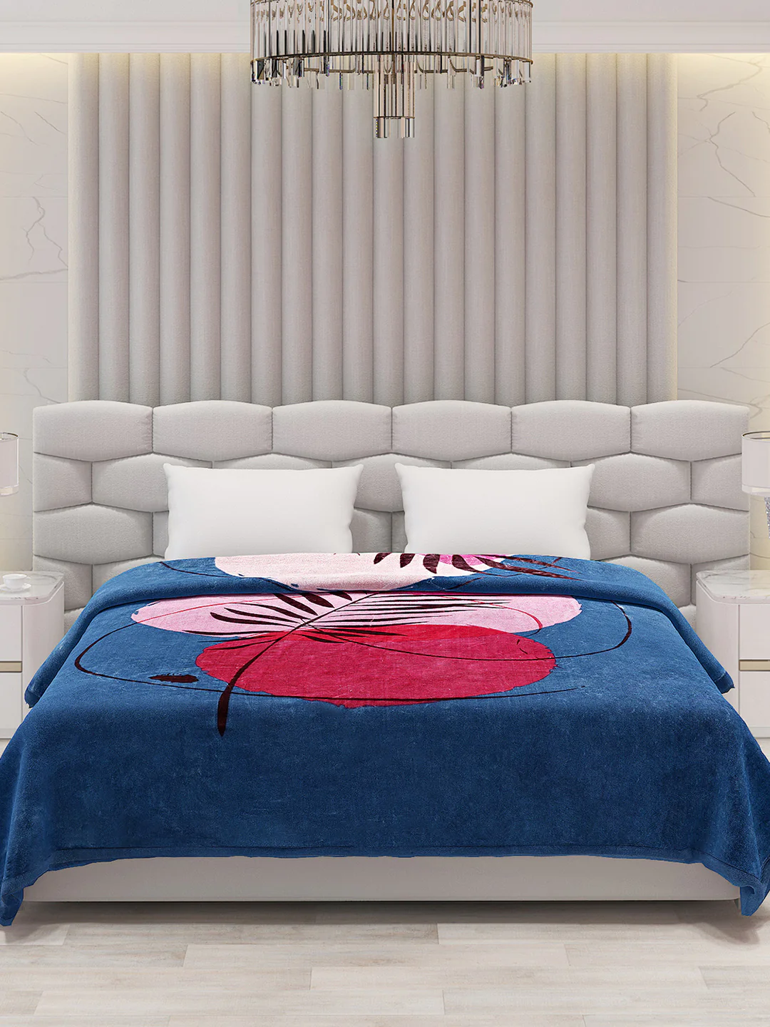 Printed Double Bed Blanket for Mild Winter -2 Ply - Image 3