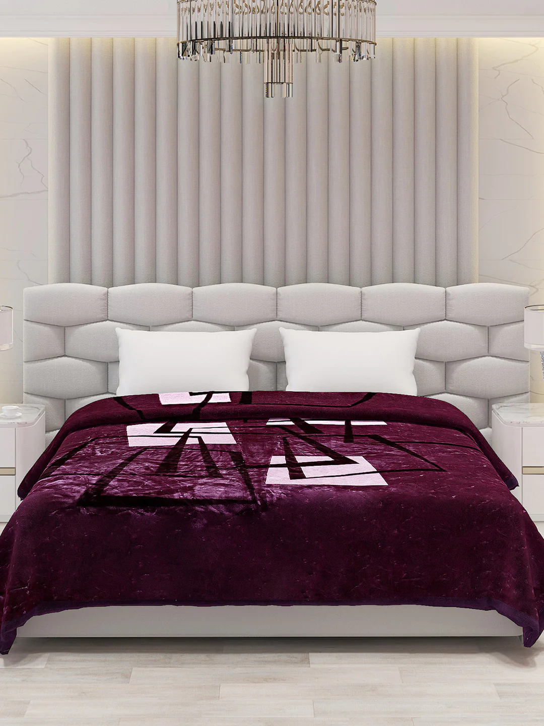 Printed Double Bed Blanket for Mild Winter -2 Ply - Image 3