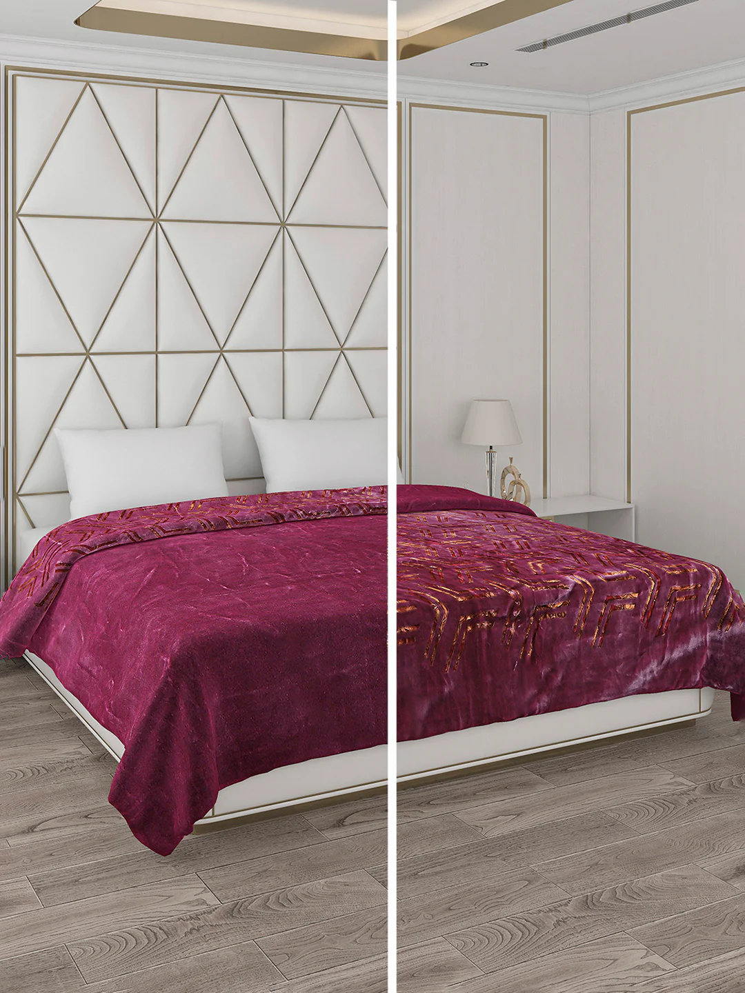 Printed Double Bed Blanket for Mild Winter -2 Ply - Image 2