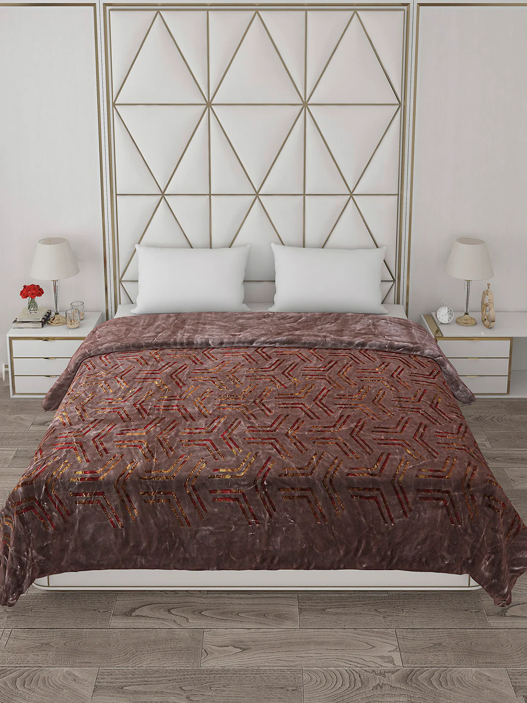 Printed Double Bed Blanket for Mild Winter -2 Ply