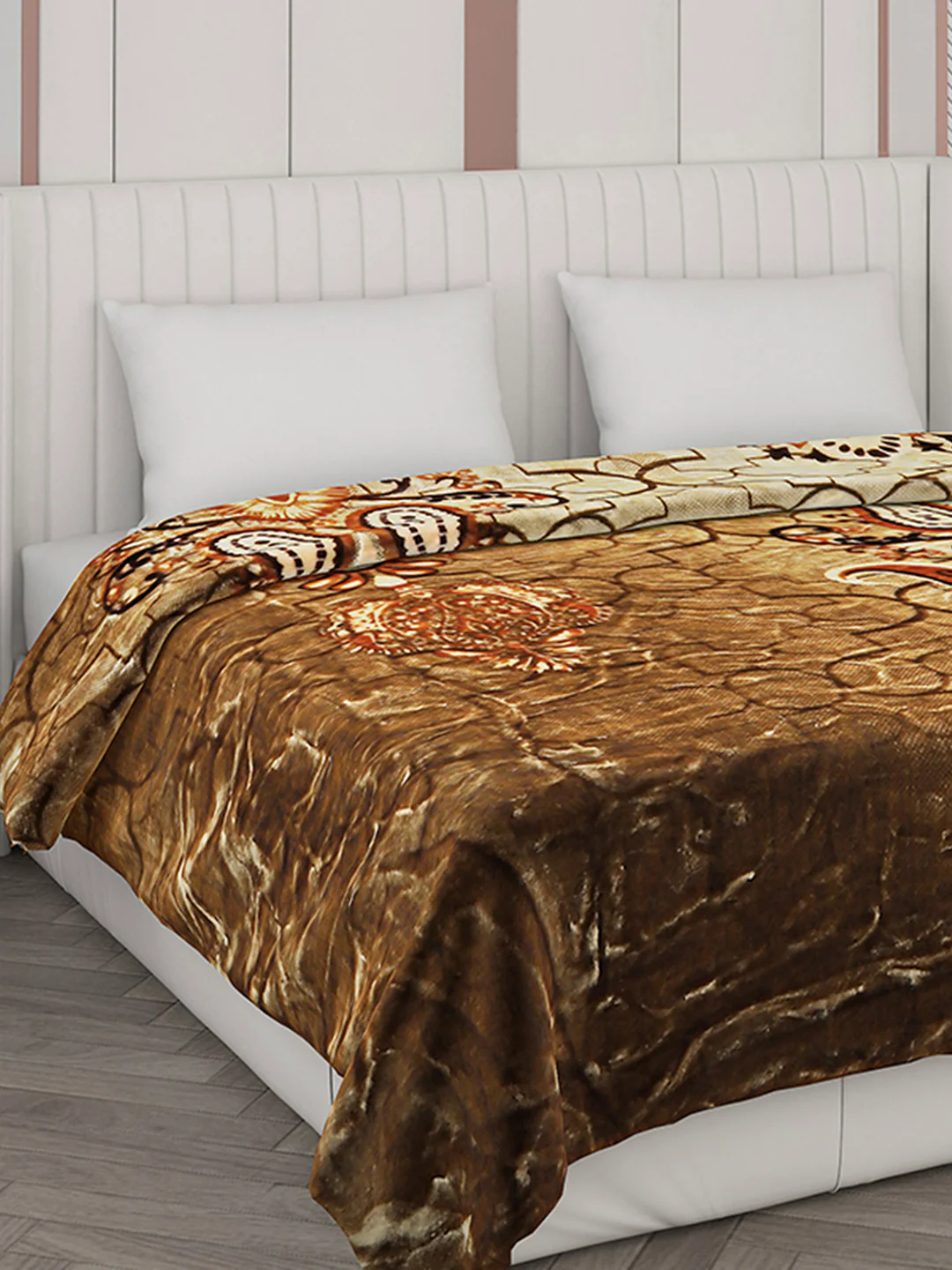 Printed Double Bed Blanket for Mild Winter -2 Ply - Image 4