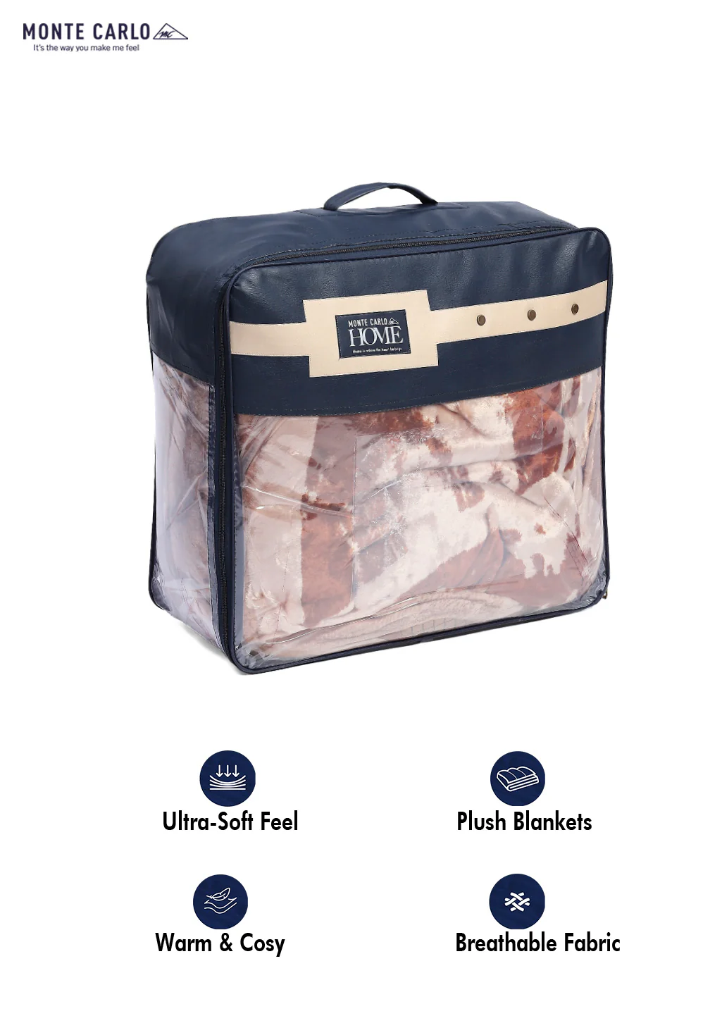 Printed Double Bed Blanket for Mild Winter -2 Ply - Image 8