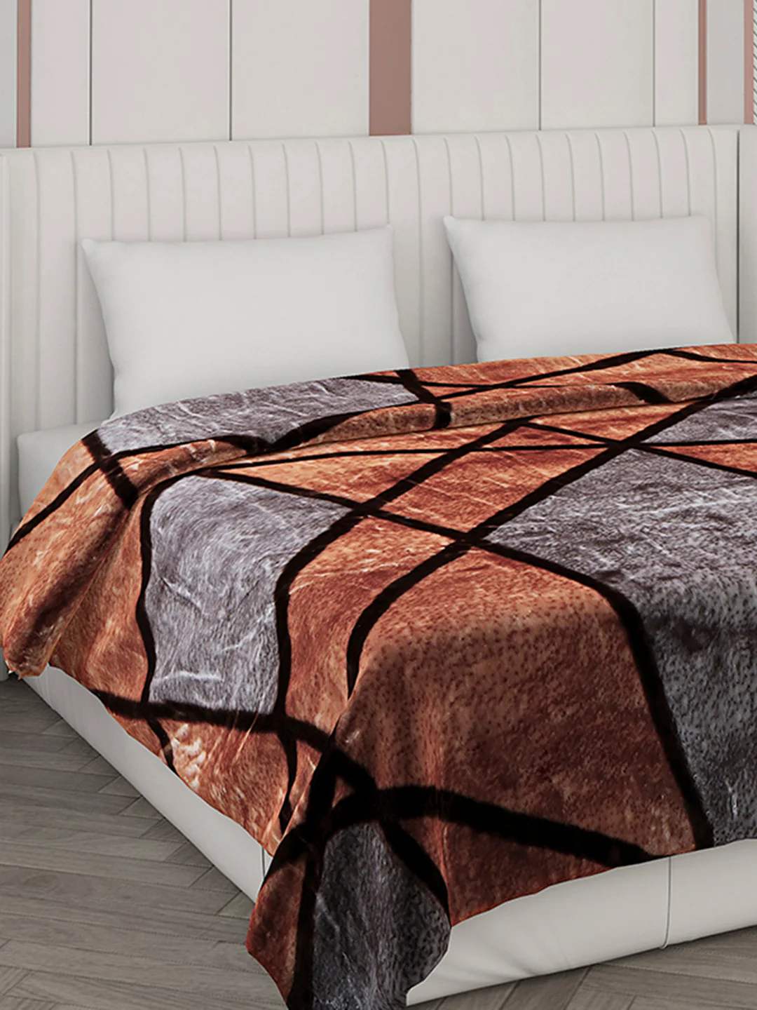Printed Double Bed Blanket for Mild Winter -2 Ply - Image 4