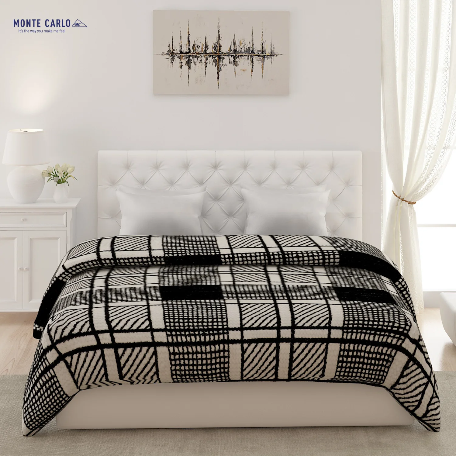 Printed Double Bed Blanket for Mild Winter -2 Ply - Image 2