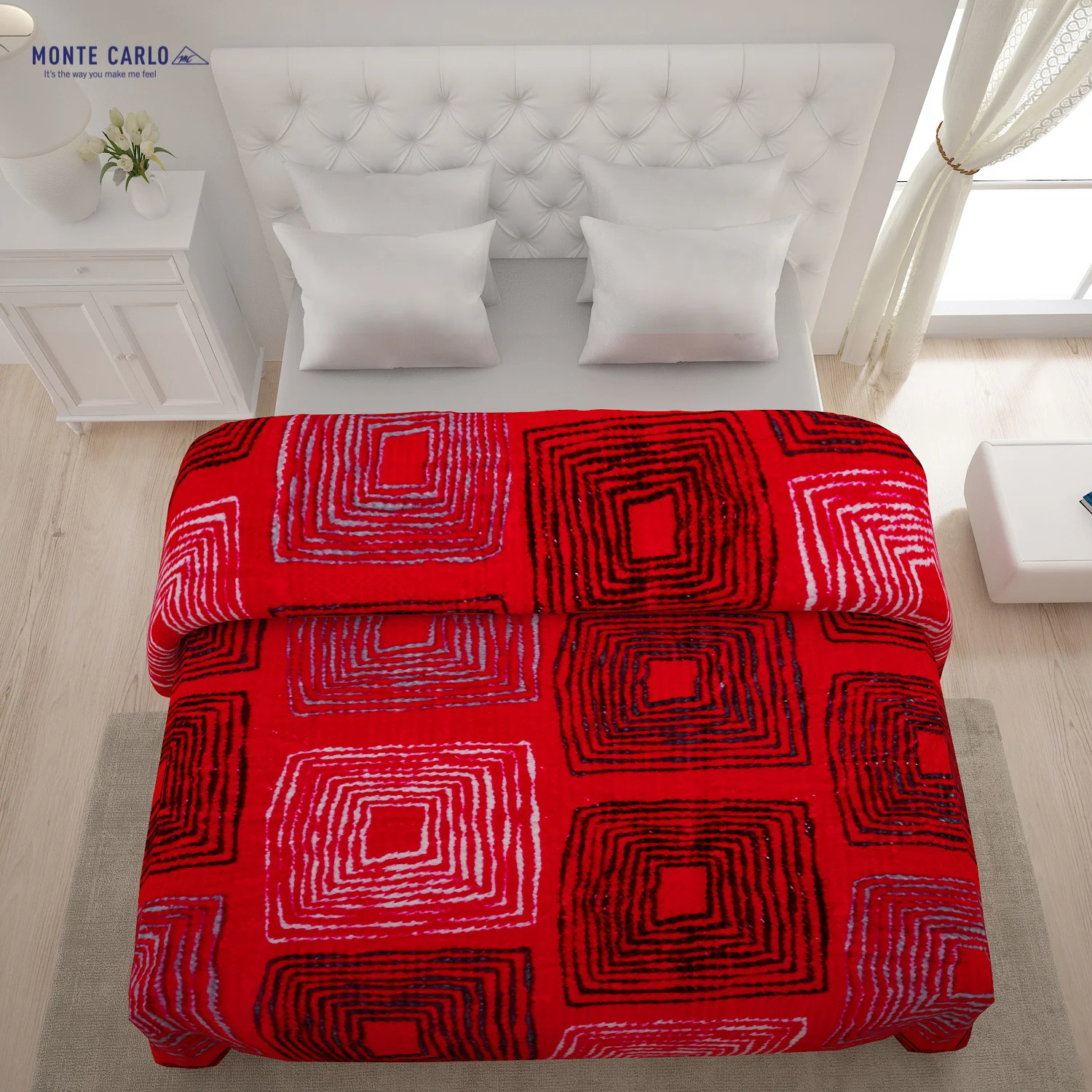 Printed Double Bed Blanket for Mild Winter -2 Ply - Image 3