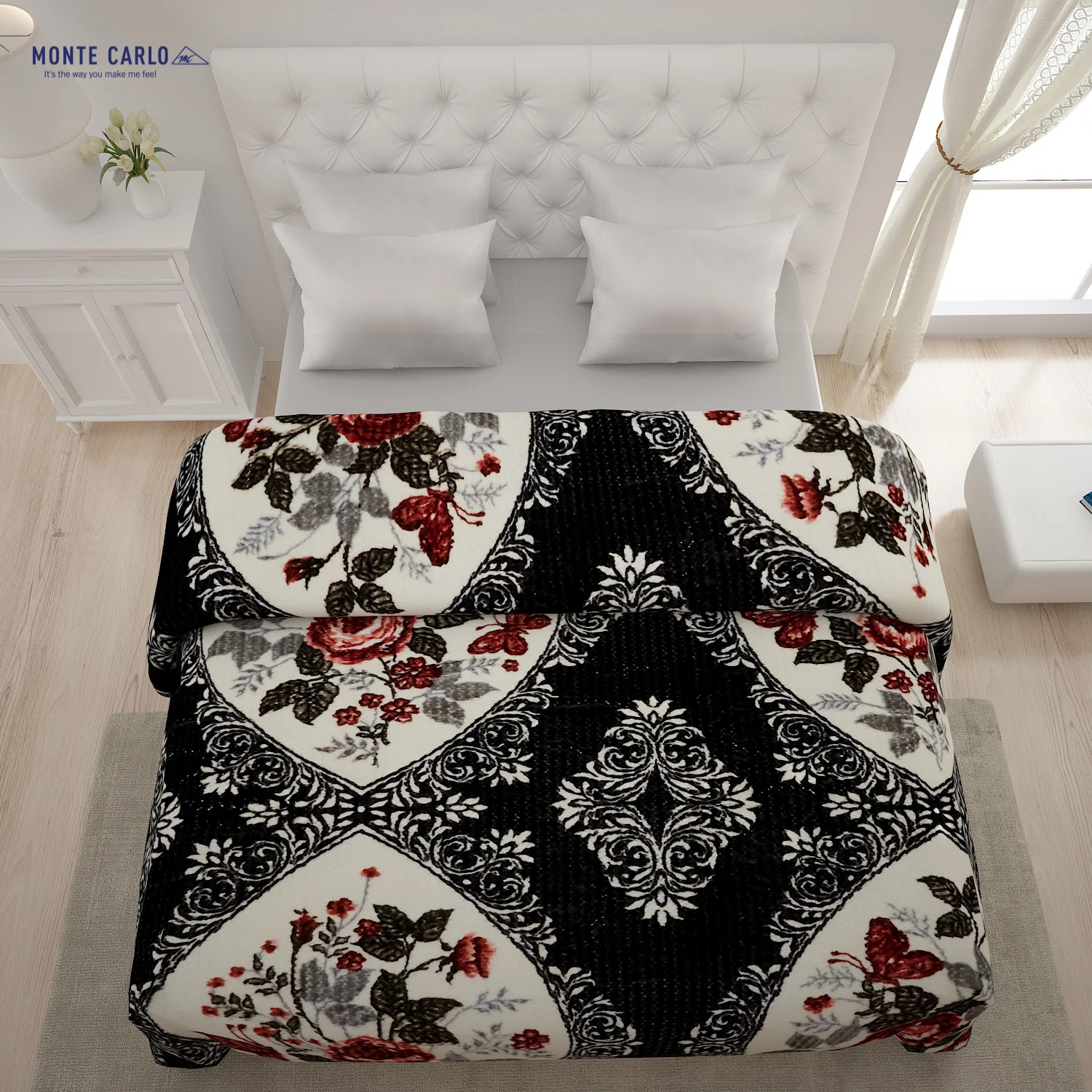 Printed Double Bed Blanket for Mild Winter -2 Ply - Image 3
