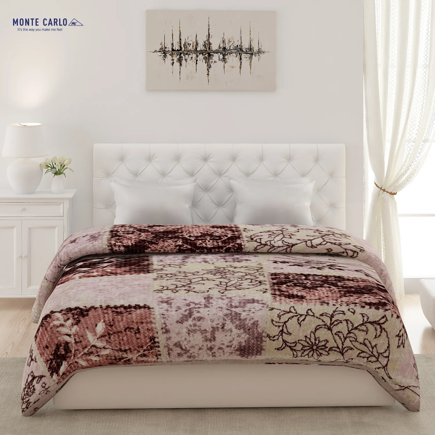 Printed Double Bed Blanket for Mild Winter -2 Ply - Image 2