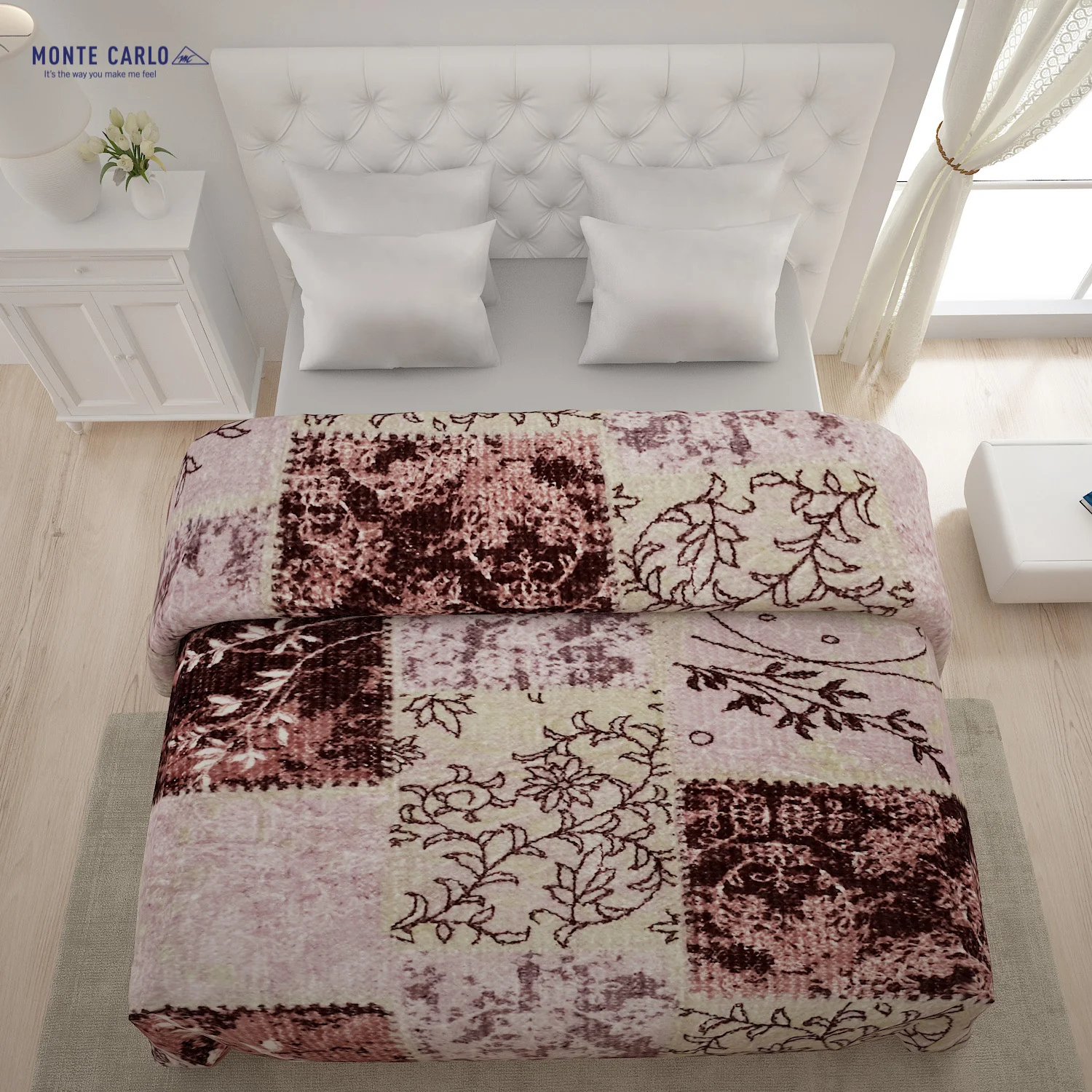 Printed Double Bed Blanket for Mild Winter -2 Ply - Image 3