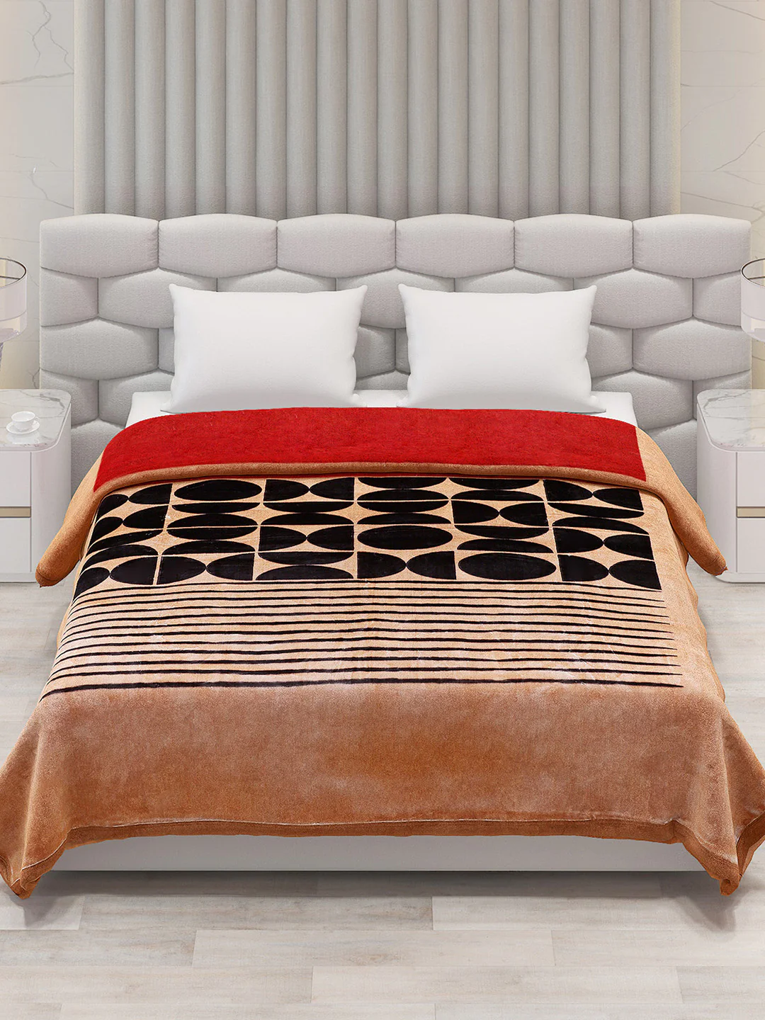 Printed Double Bed Blanket for Mild Winter -2 Ply - Image 3