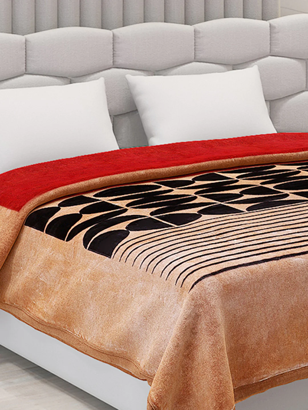 Printed Double Bed Blanket for Mild Winter -2 Ply - Image 4