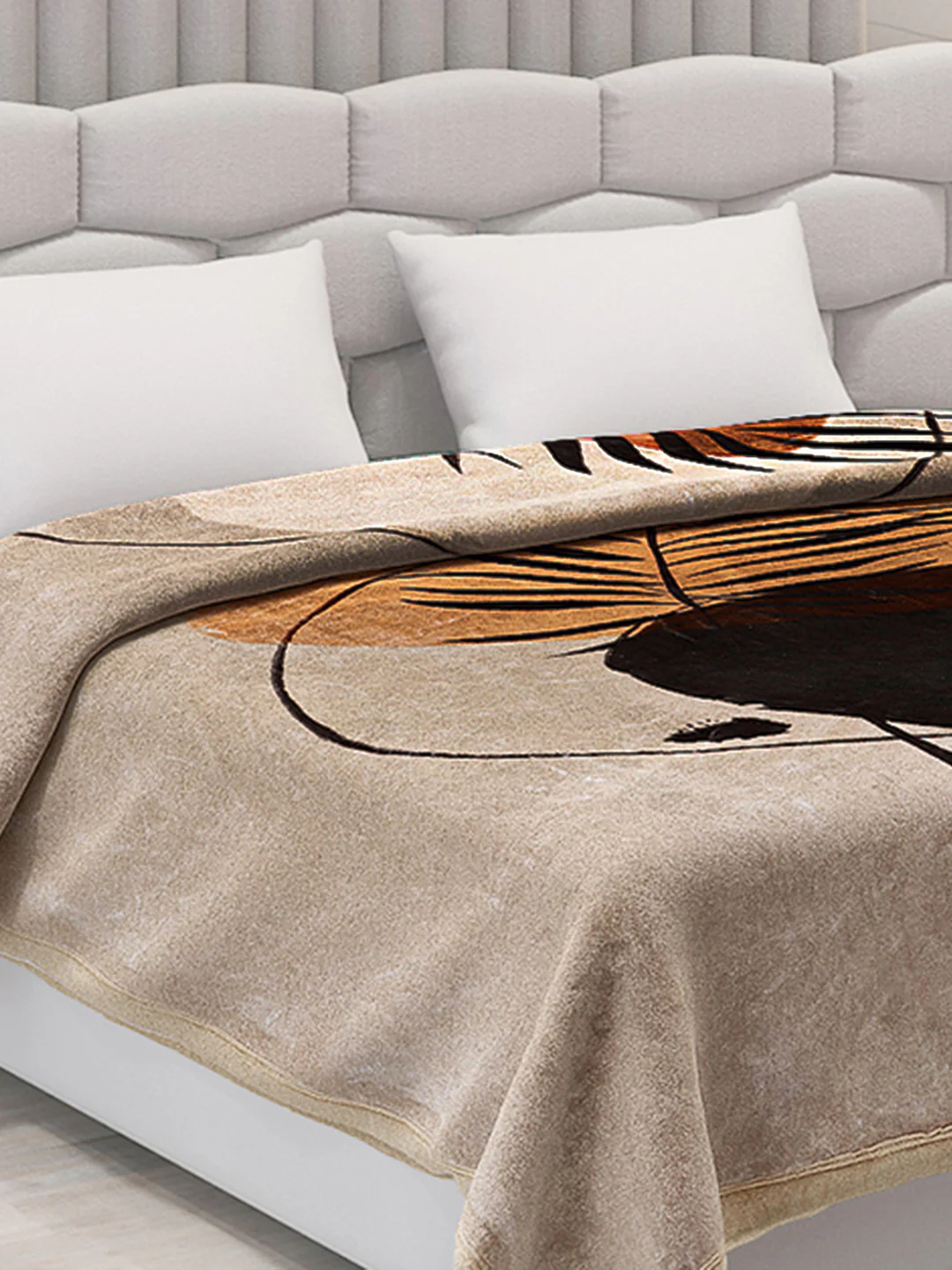 Printed Double Bed Blanket for Mild Winter -2 Ply - Image 4