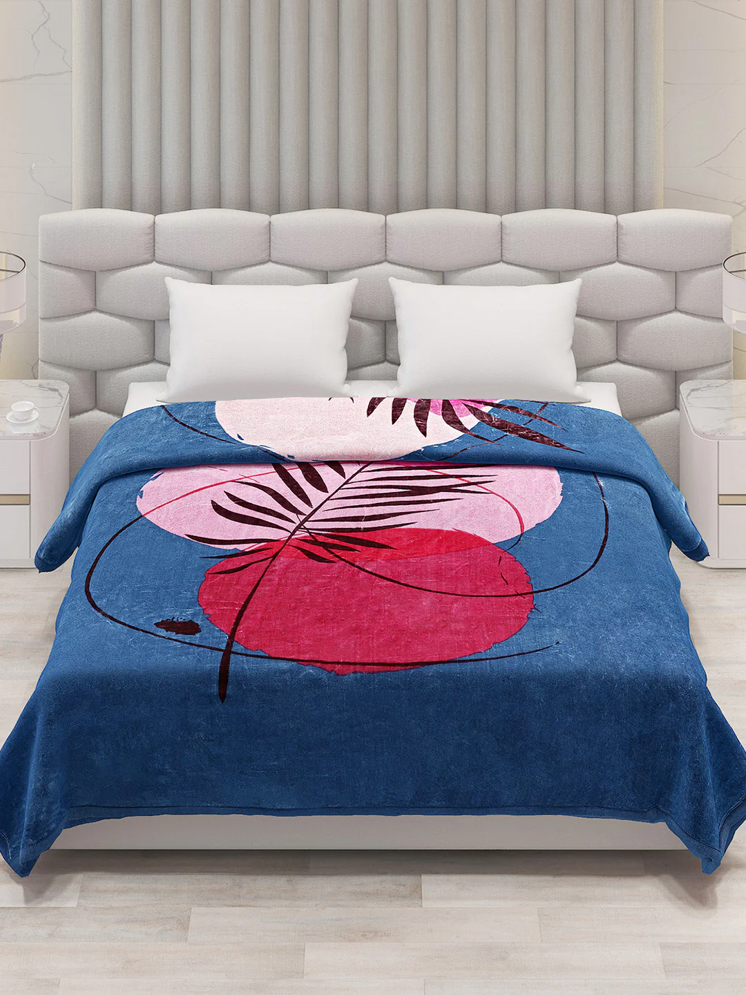 Printed Double Bed Blanket for Mild Winter -2 Ply - Image 3