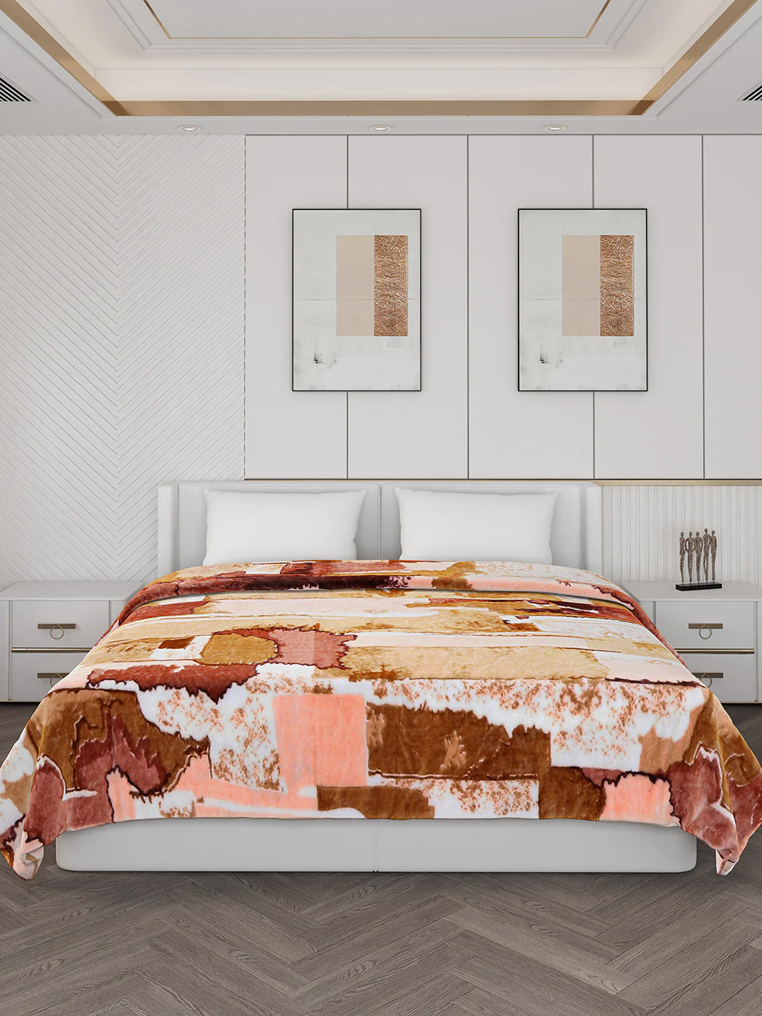 Printed Double Bed Blanket for Mild Winter -2 Ply - Image 2