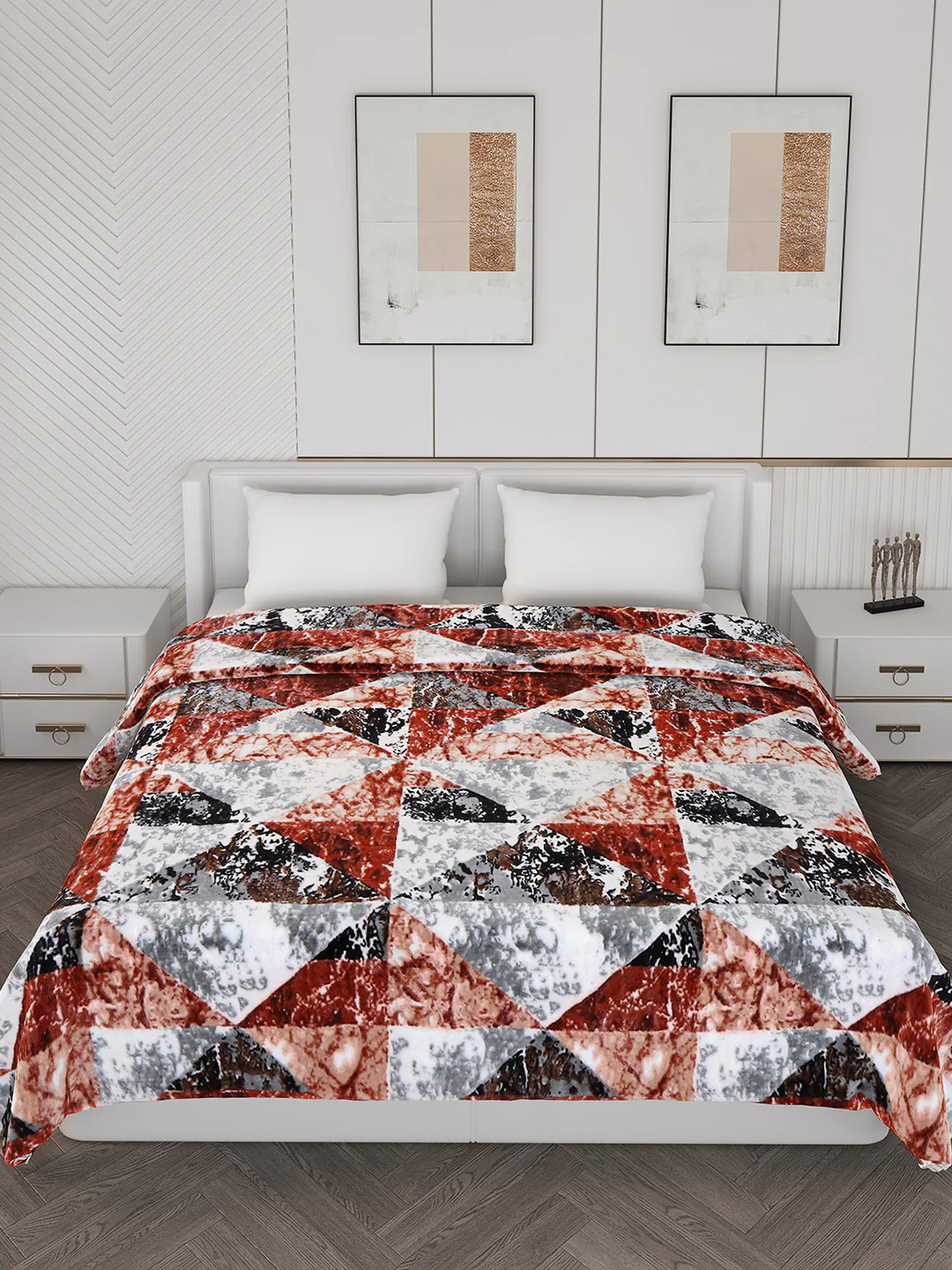 Printed Double Bed Blanket for Mild Winter -2 Ply - Image 3