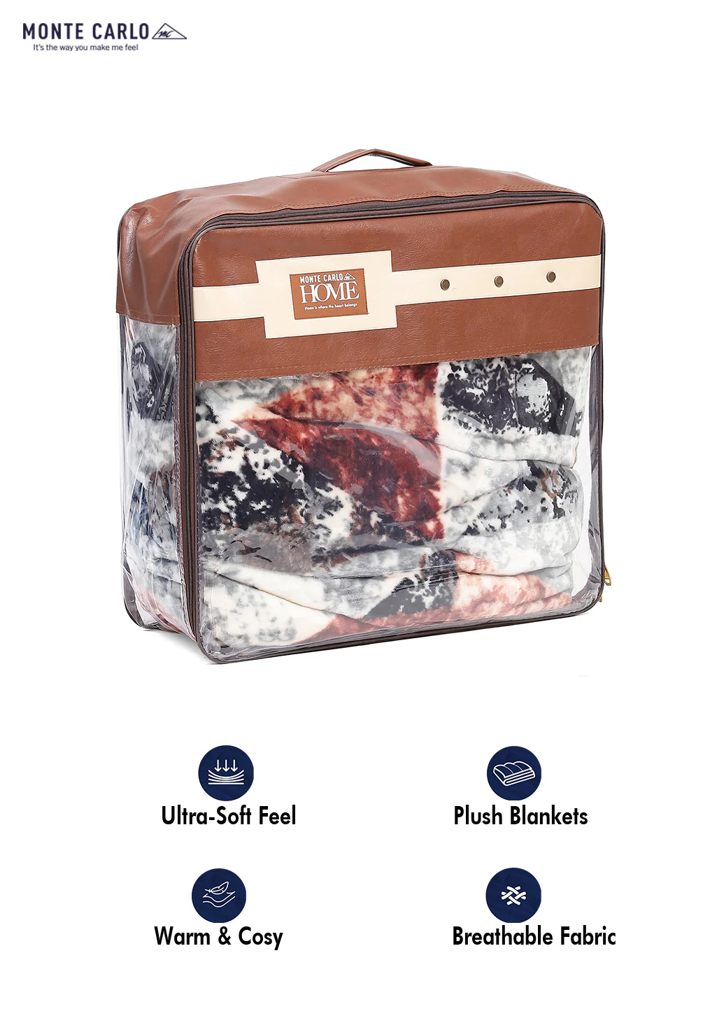 Printed Double Bed Blanket for Mild Winter -2 Ply - Image 8