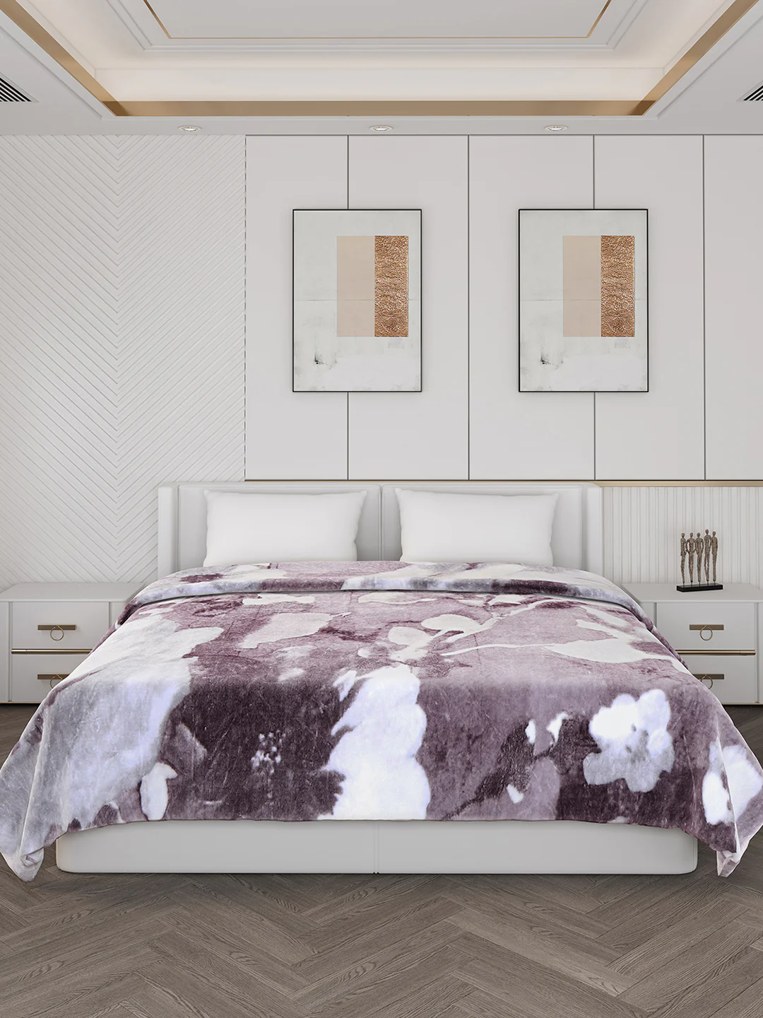 Printed Double Bed Blanket for Mild Winter -2 Ply - Image 2