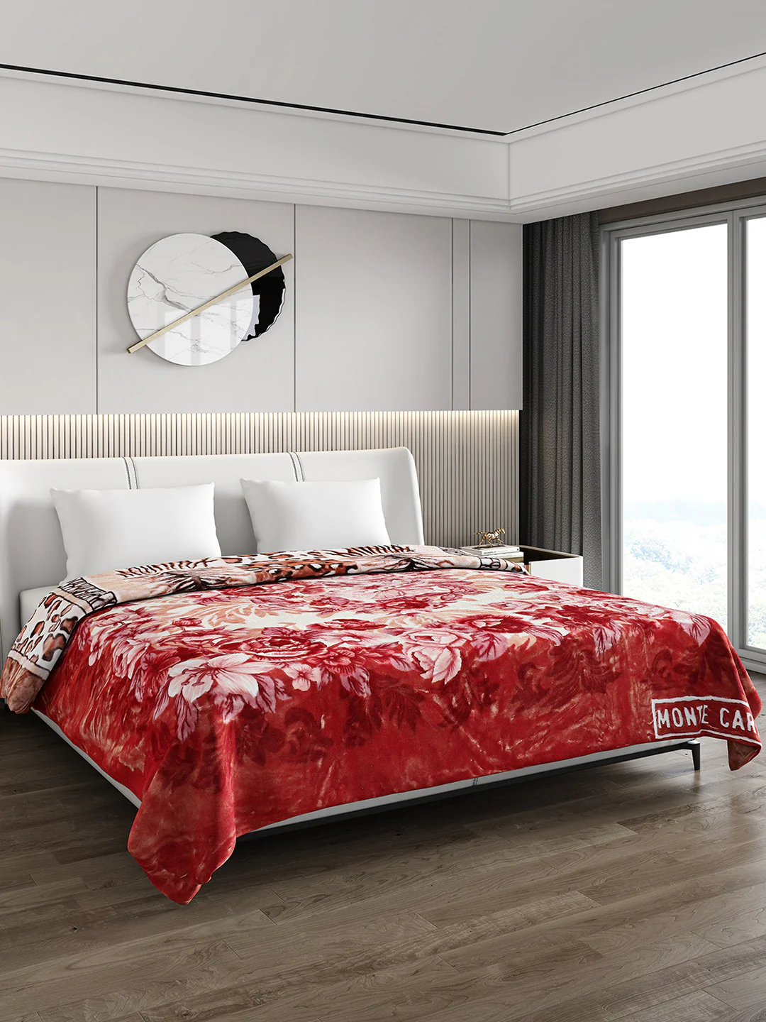 Printed Double Bed Blanket for Mild Winter -2 Ply - Image 4