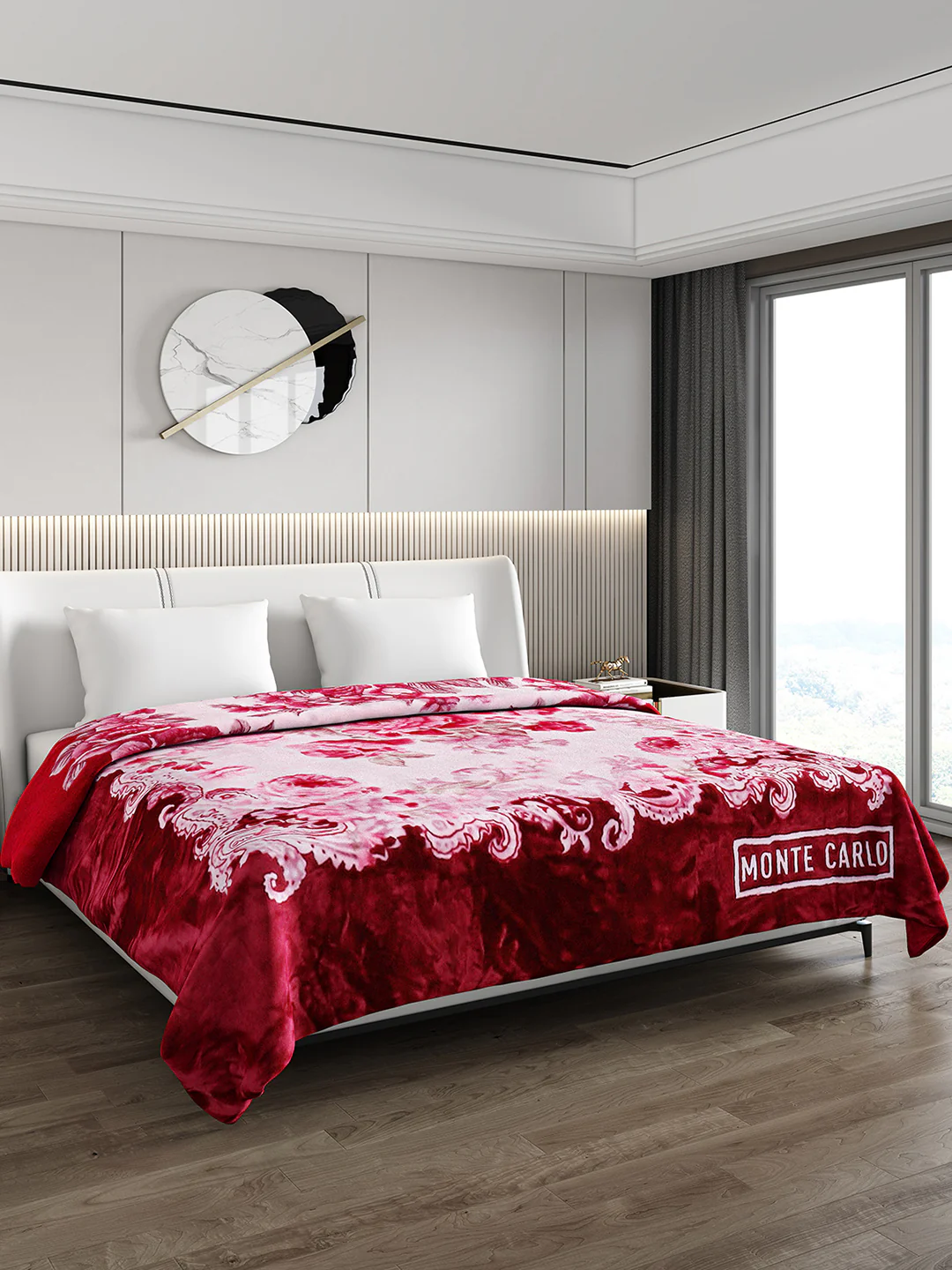 Printed Double Bed Blanket for Mild Winter -2 Ply - Image 4