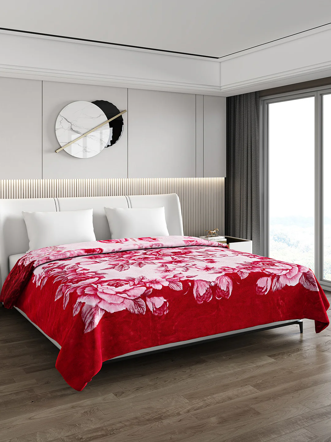 Printed Double Bed Blanket for Mild Winter -2 Ply - Image 5