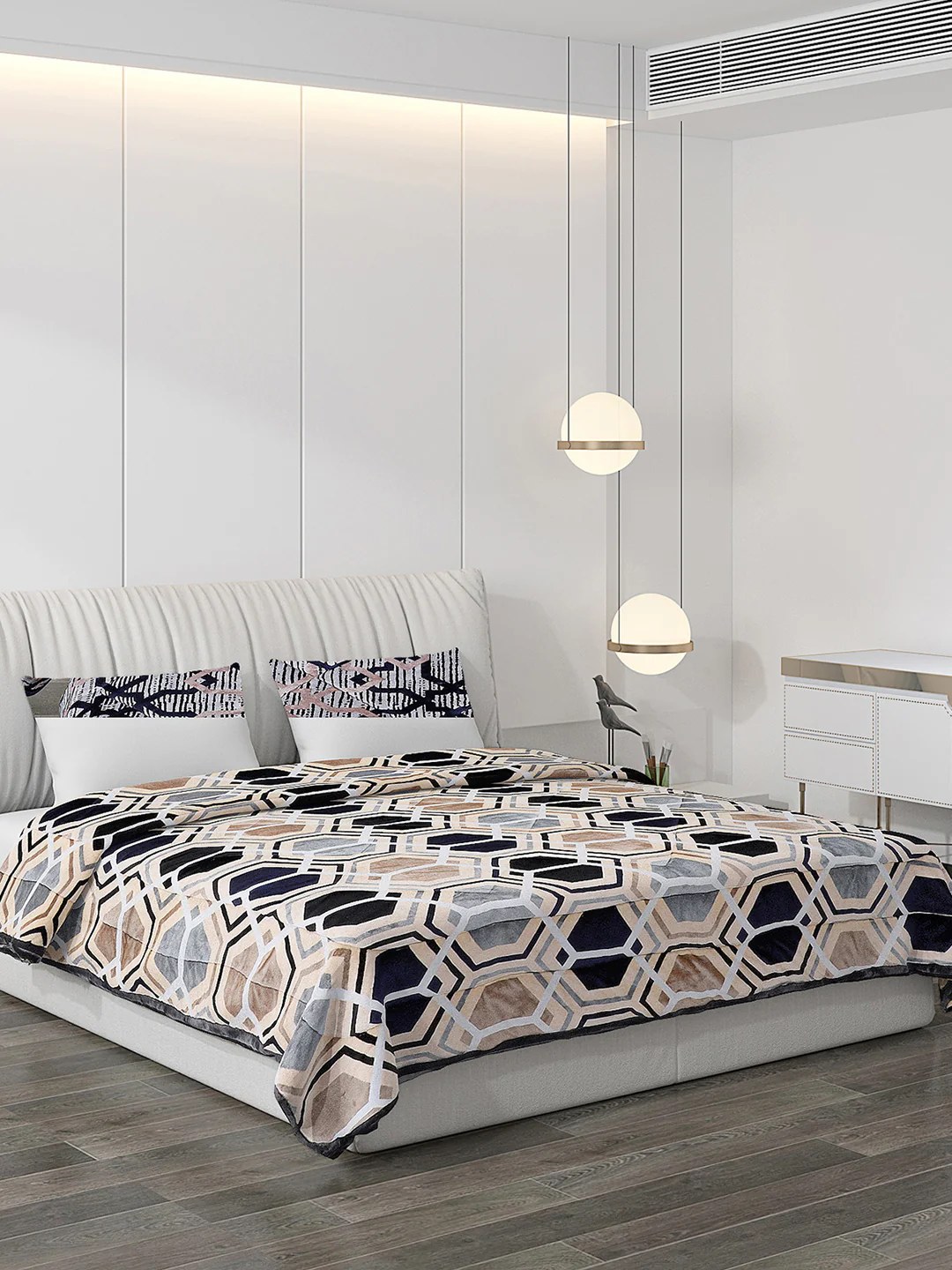 Printed Polyester Double Bed Comforter for Winter