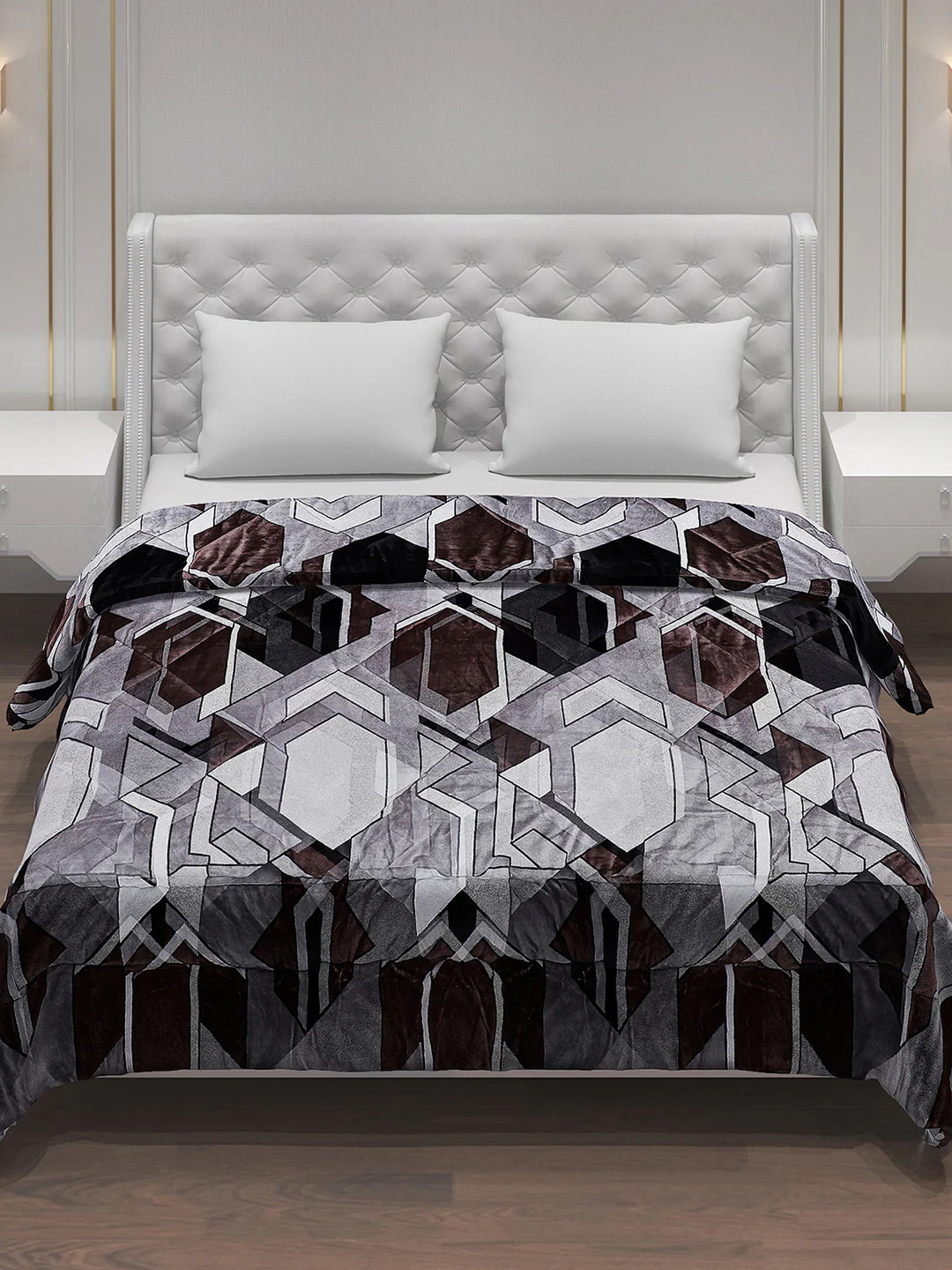 Printed Polyester Double Bed Comforter for Winter - Image 2