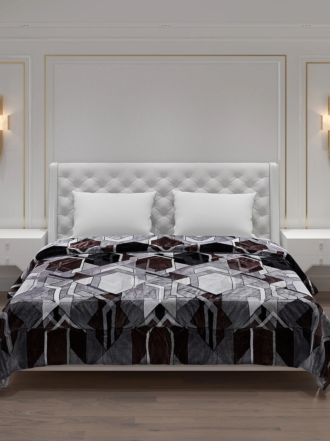 Printed Polyester Double Bed Comforter for Winter - Image 3
