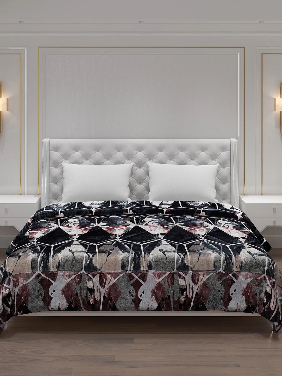 Printed Polyester Double Bed Comforter for Winter - Image 3