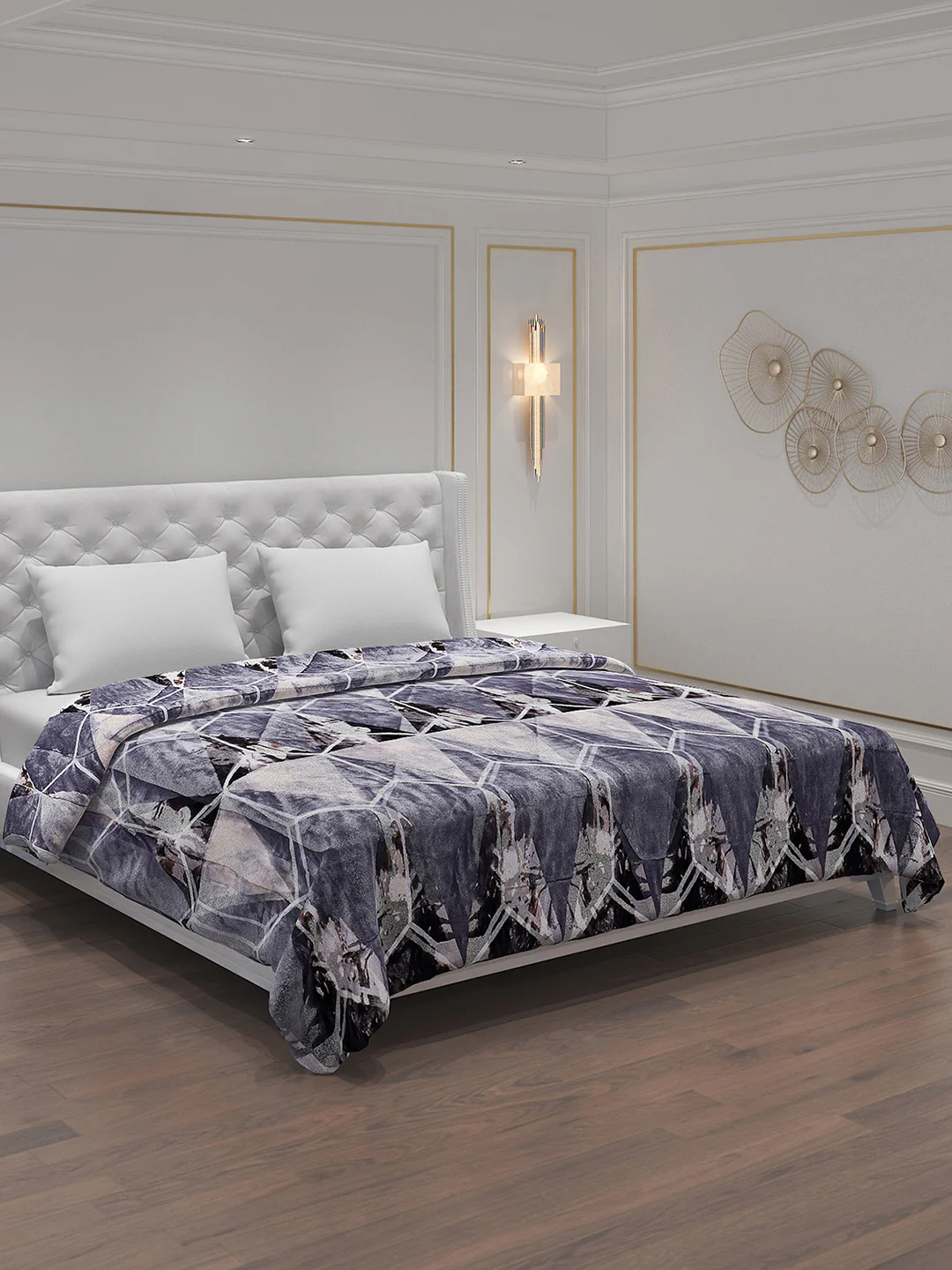 Printed Polyester Double Bed Comforter for Winter