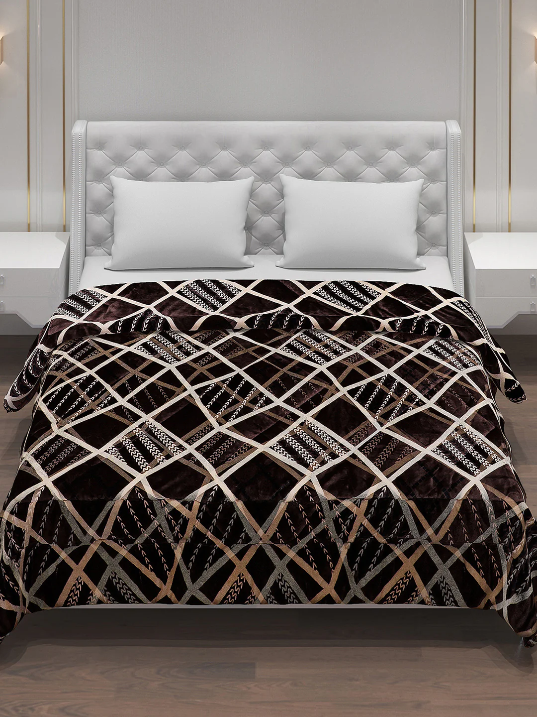 Printed Polyester Double Bed Comforter for Winter - Image 2